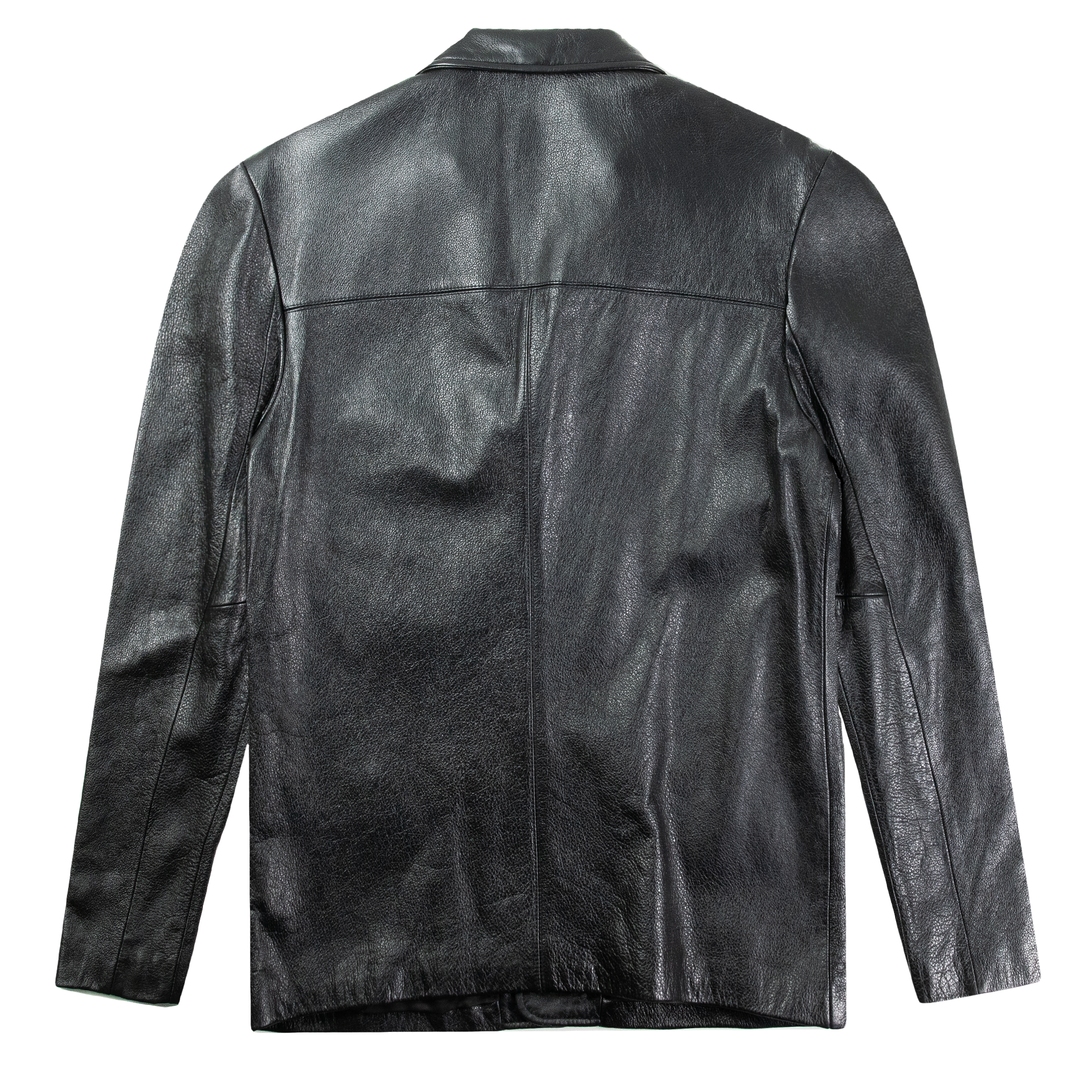 SUPREME LEATHER CAR COAT BLACK