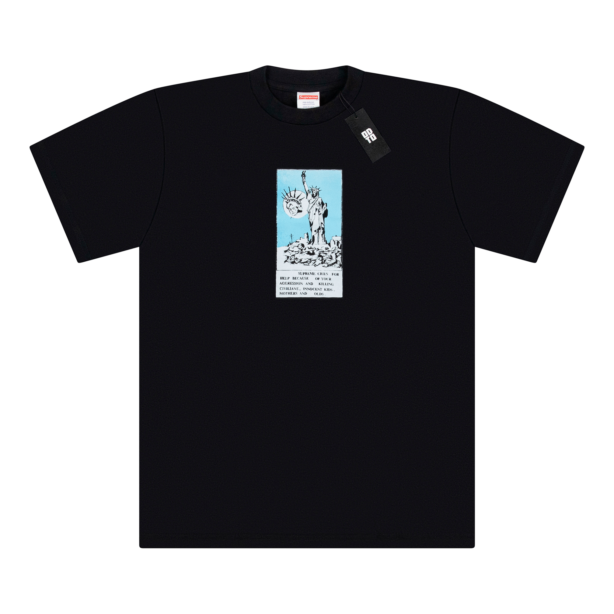 SUPREME LIBERTY TEE BLACK