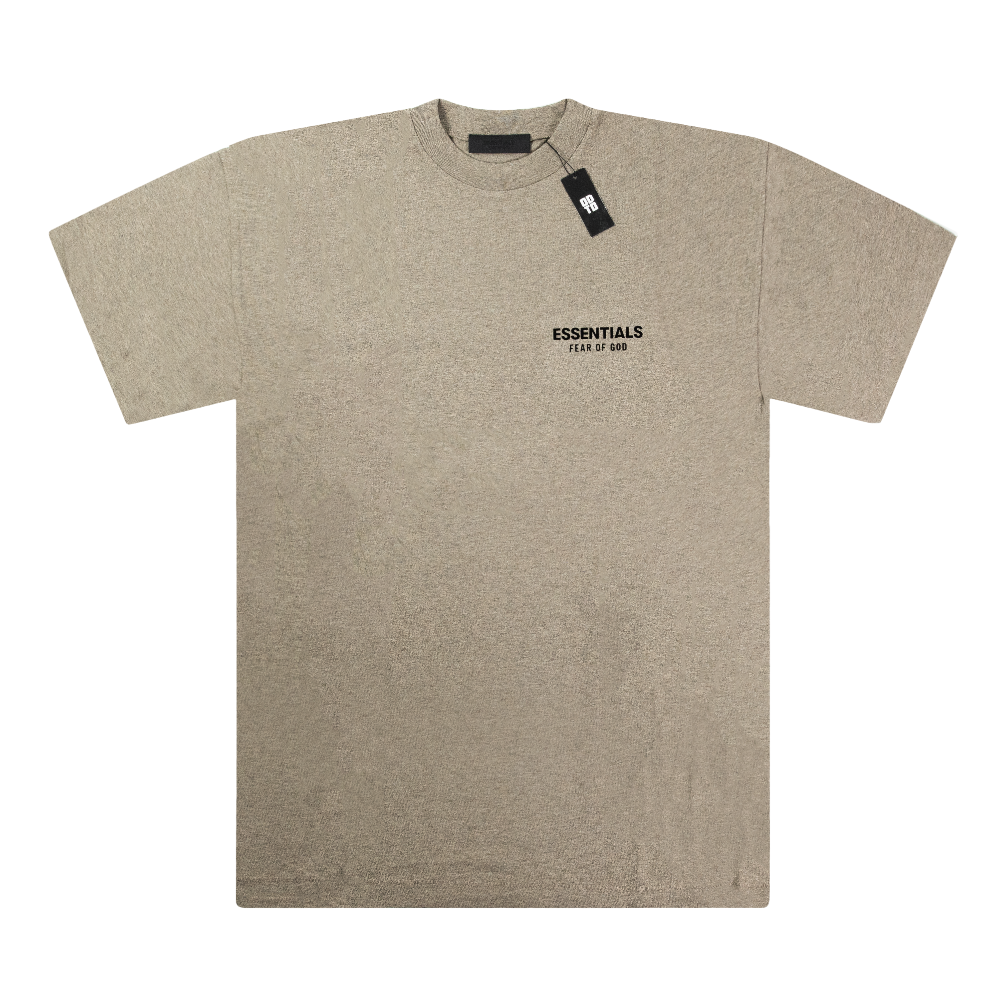 ESSENTIALS FW24 BACK LOGO TEE HEATHER GREY