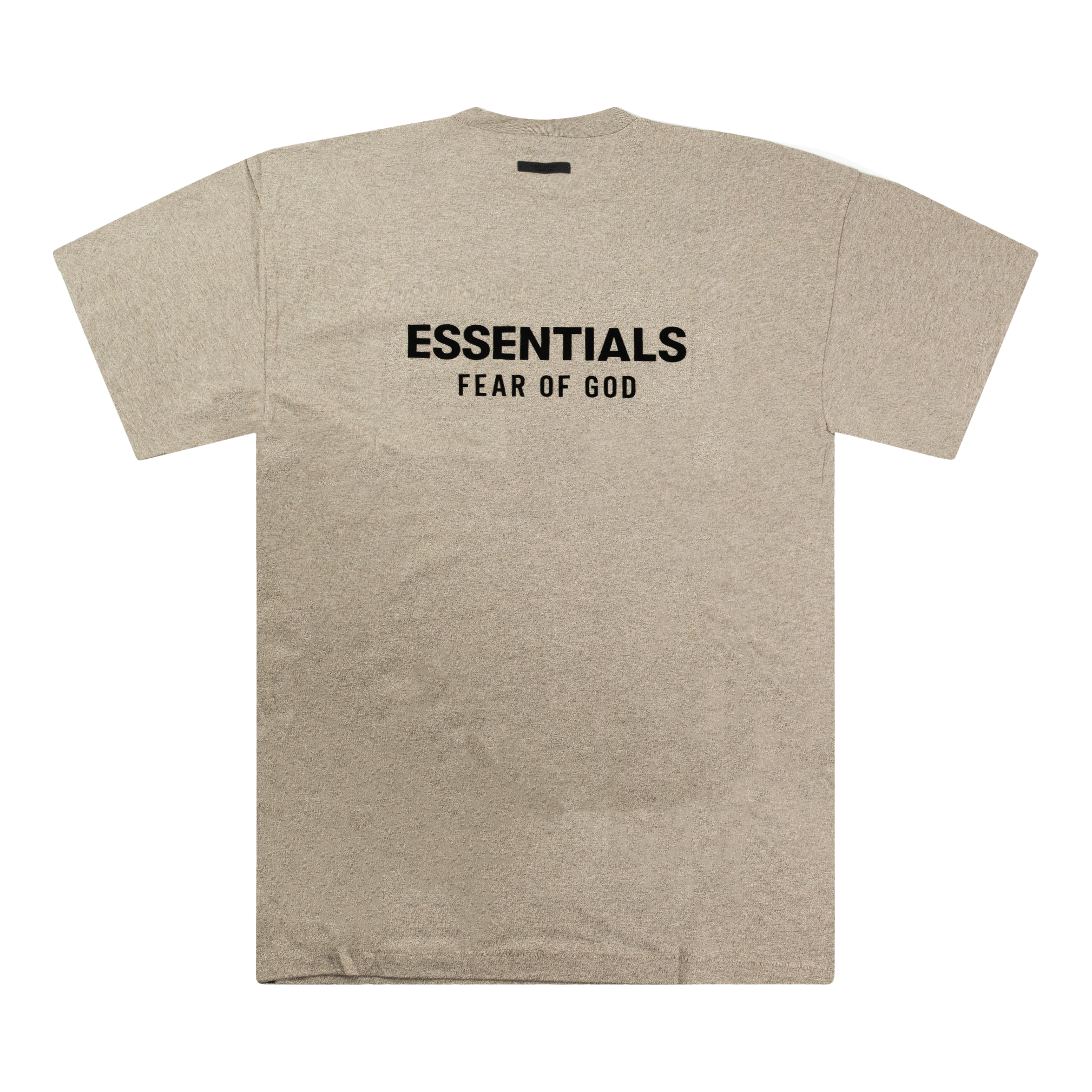 ESSENTIALS FW24 BACK LOGO TEE HEATHER GREY