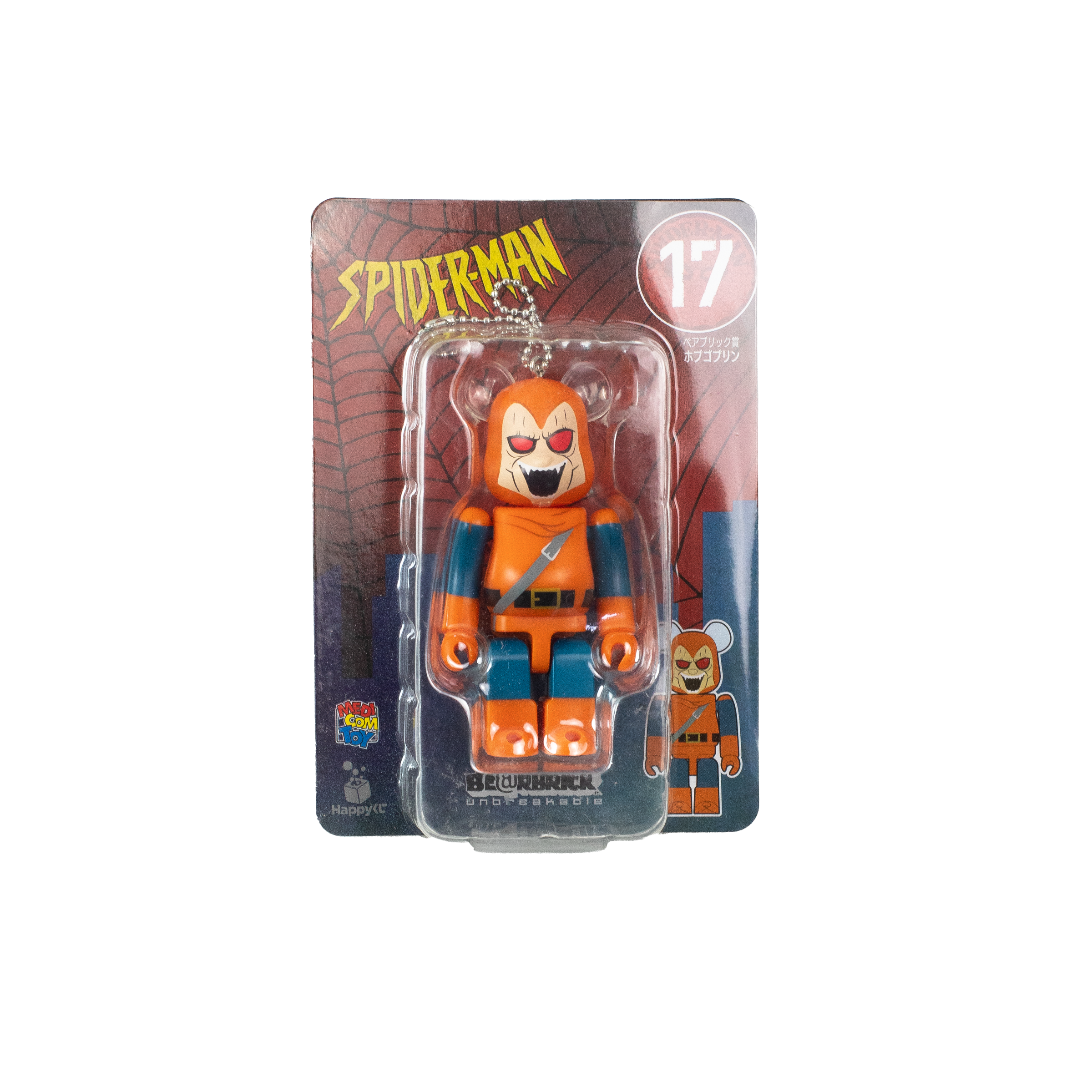 BEARBRICK SPIDER-MAN 100% KEYCHAIN 17