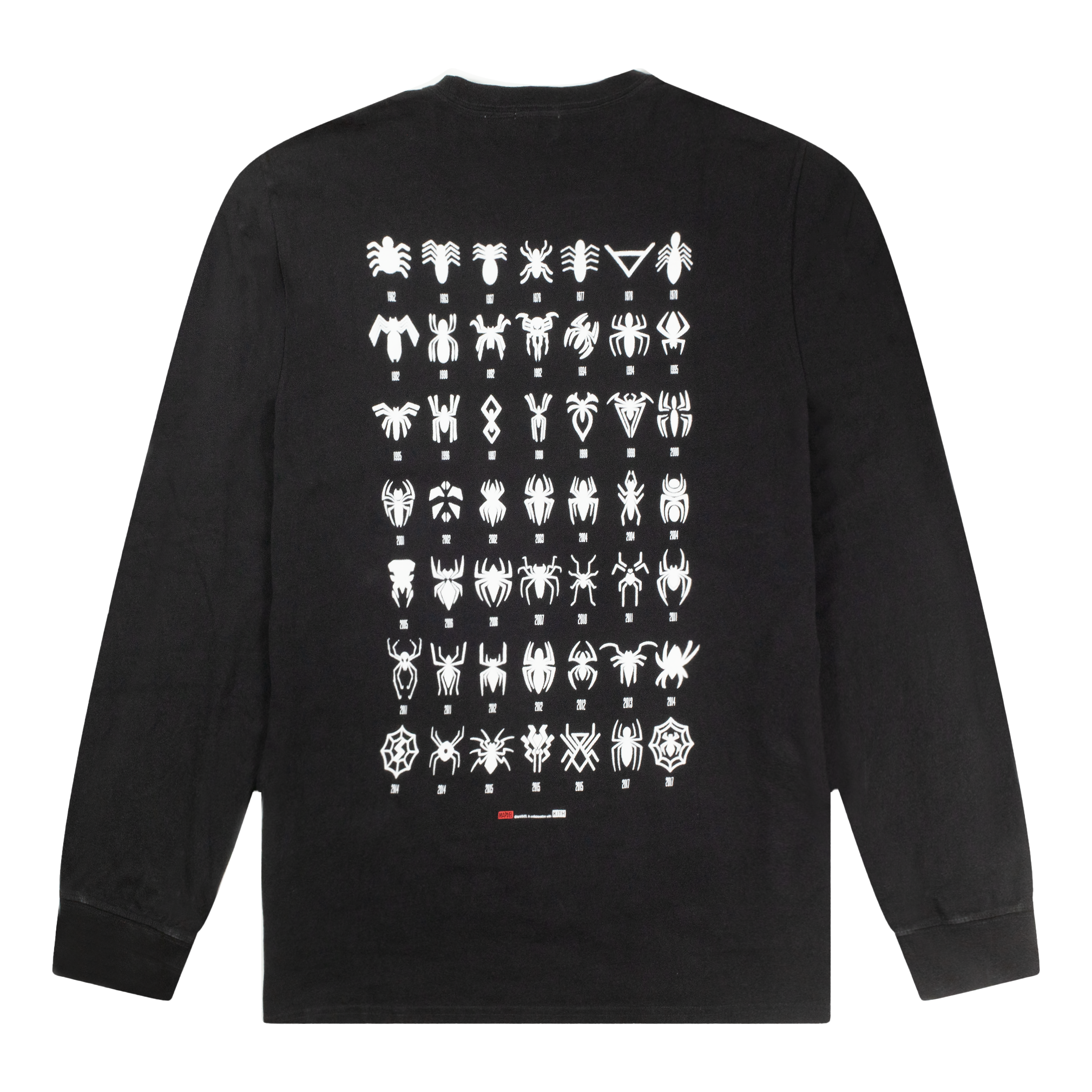 KITH MARVEL SPIDER-MAN TIMELINE L/S TEE BLACK