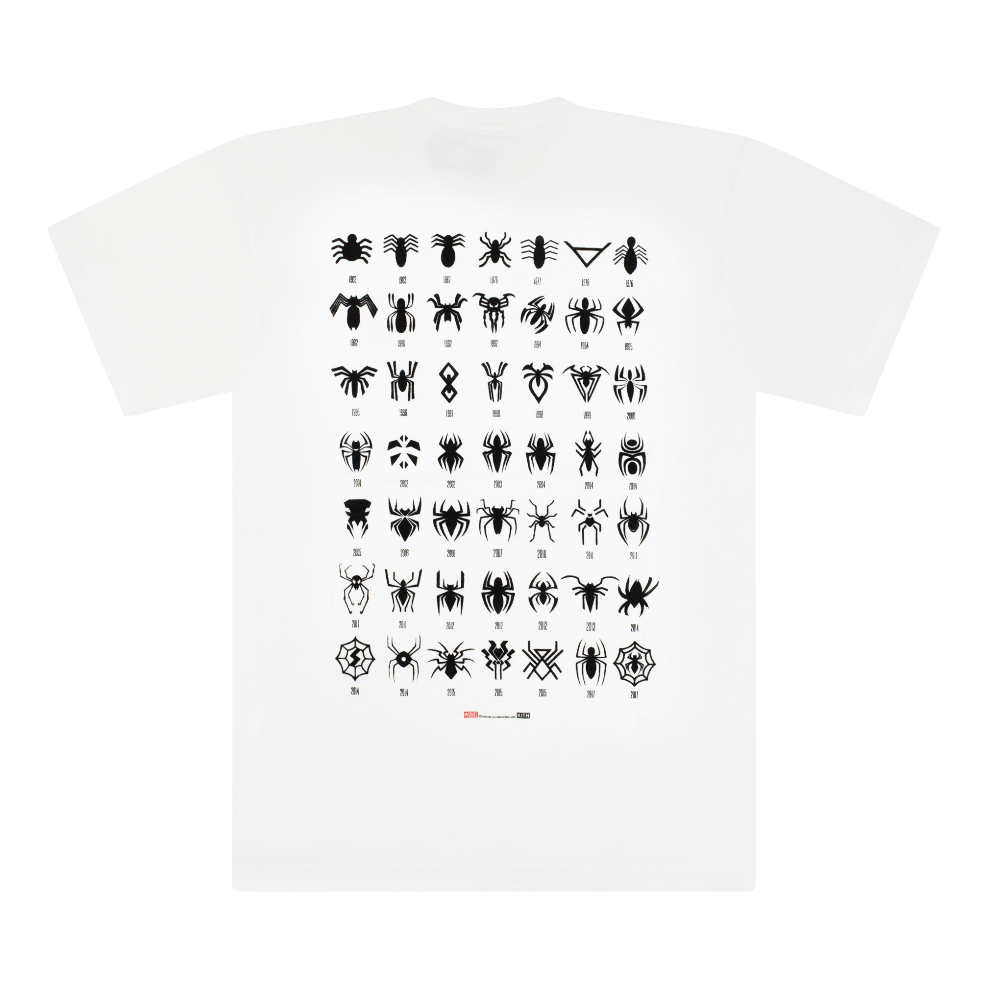 KITH MARVEL SPIDER-MAN TIMELINE TEE WHITE