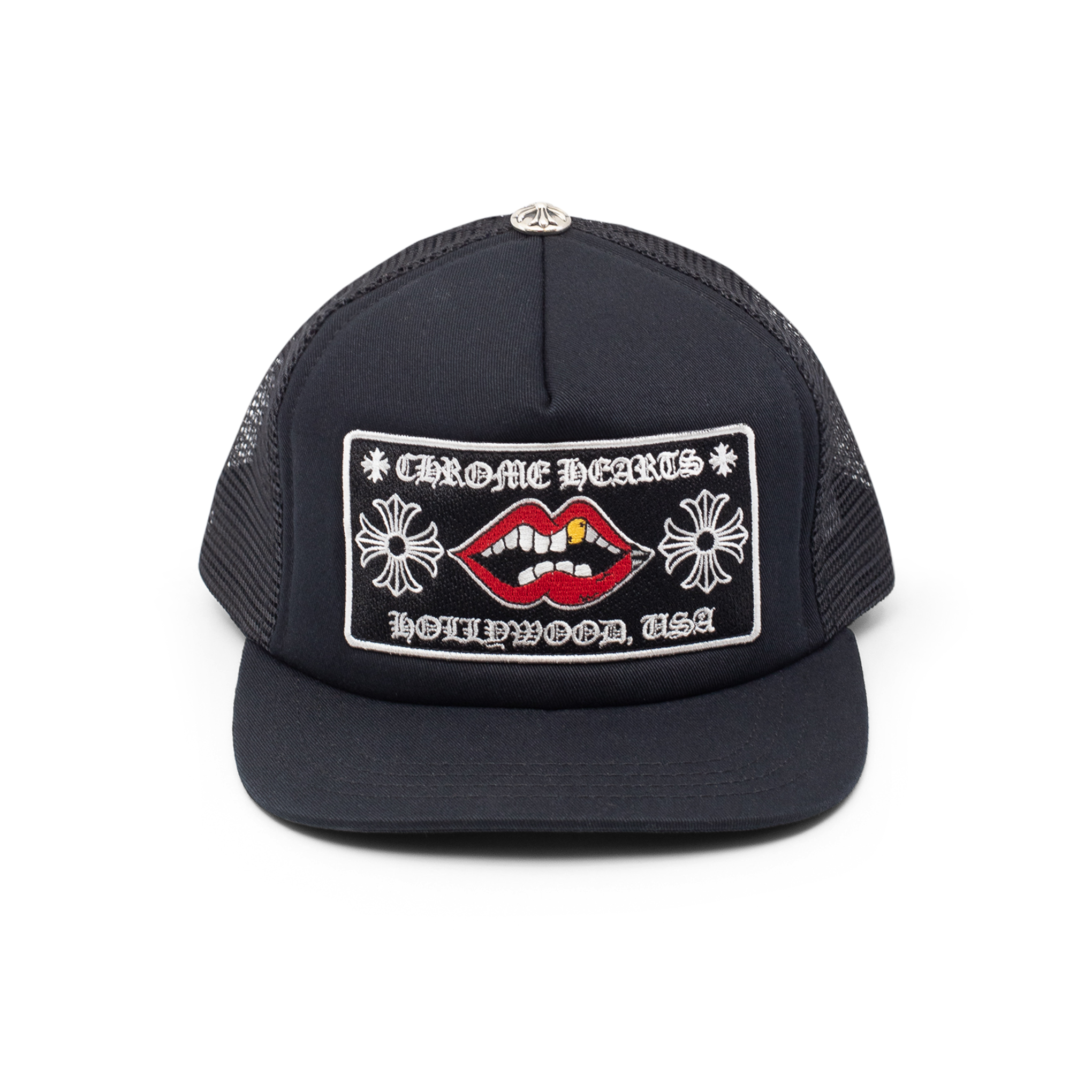 CHROME HEARTS MATTY BOY CHOMPER HOLLYWOOD TRUCKER HAT BLACK