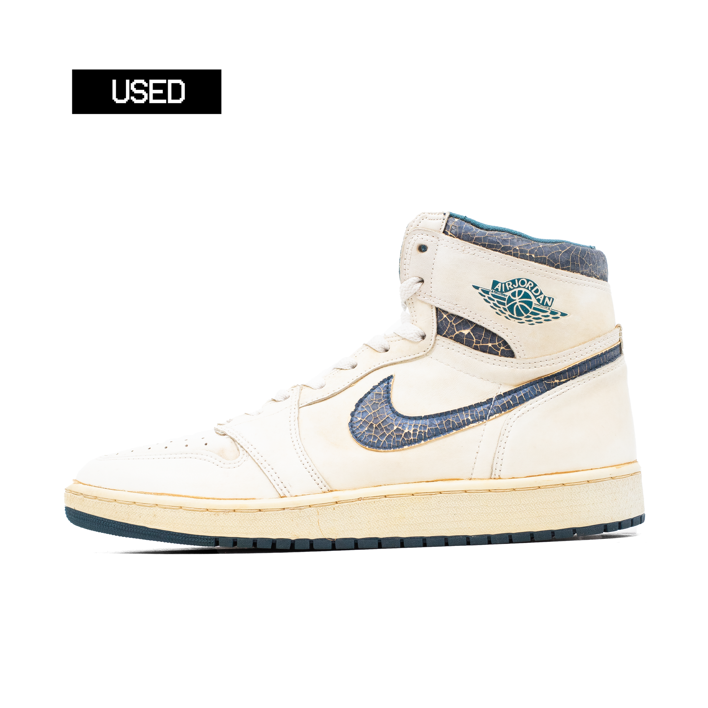 AIR JORDAN 1 HIGH METALLIC BLUE (1985) [MISMATCHED - SIZE 11.5/12]