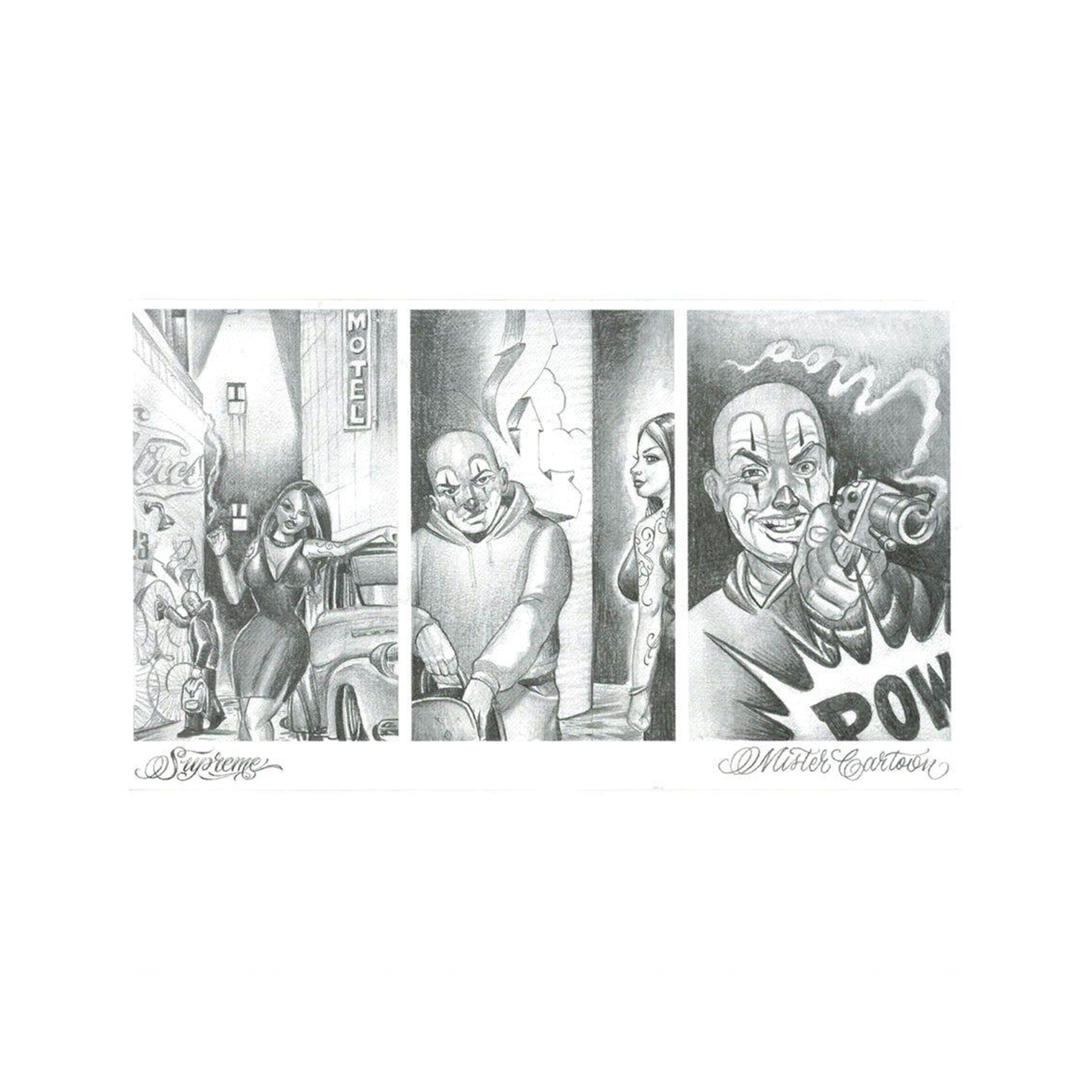 SUPREME MISTER CARTOON STICKER