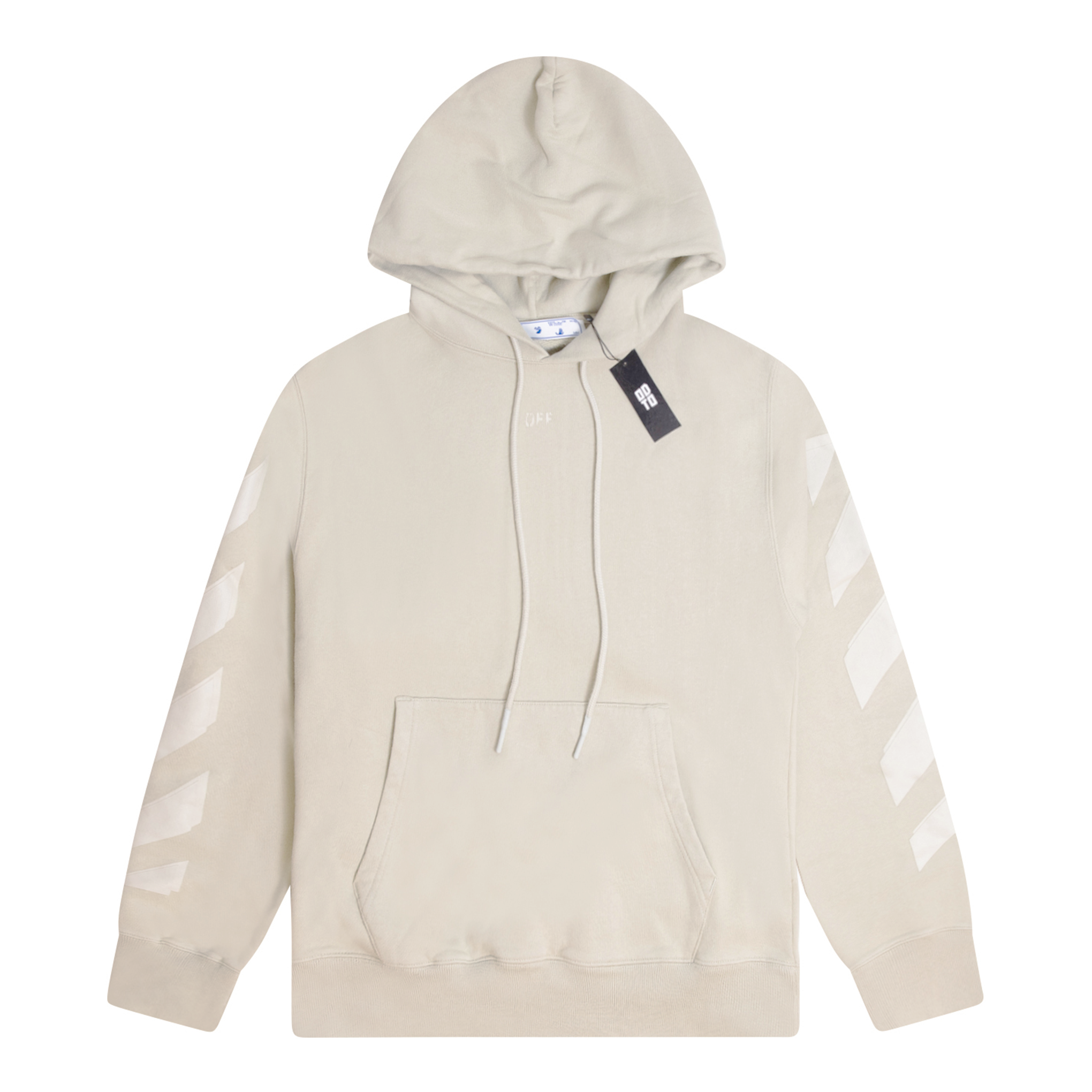OFF-WHITE RUBBER ARROW HOODIE STONE