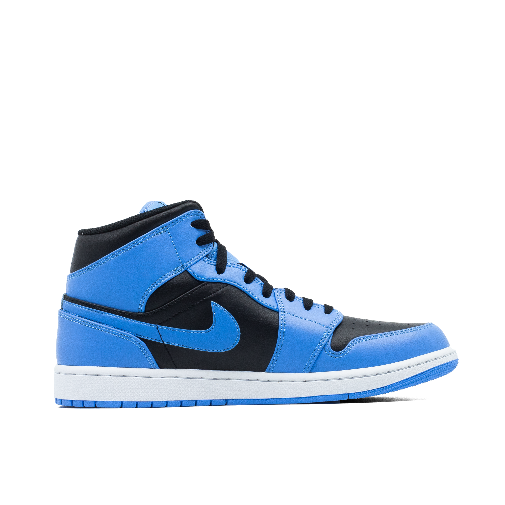 AIR JORDAN 1 MID UNIVERSITY BLUE BLACK