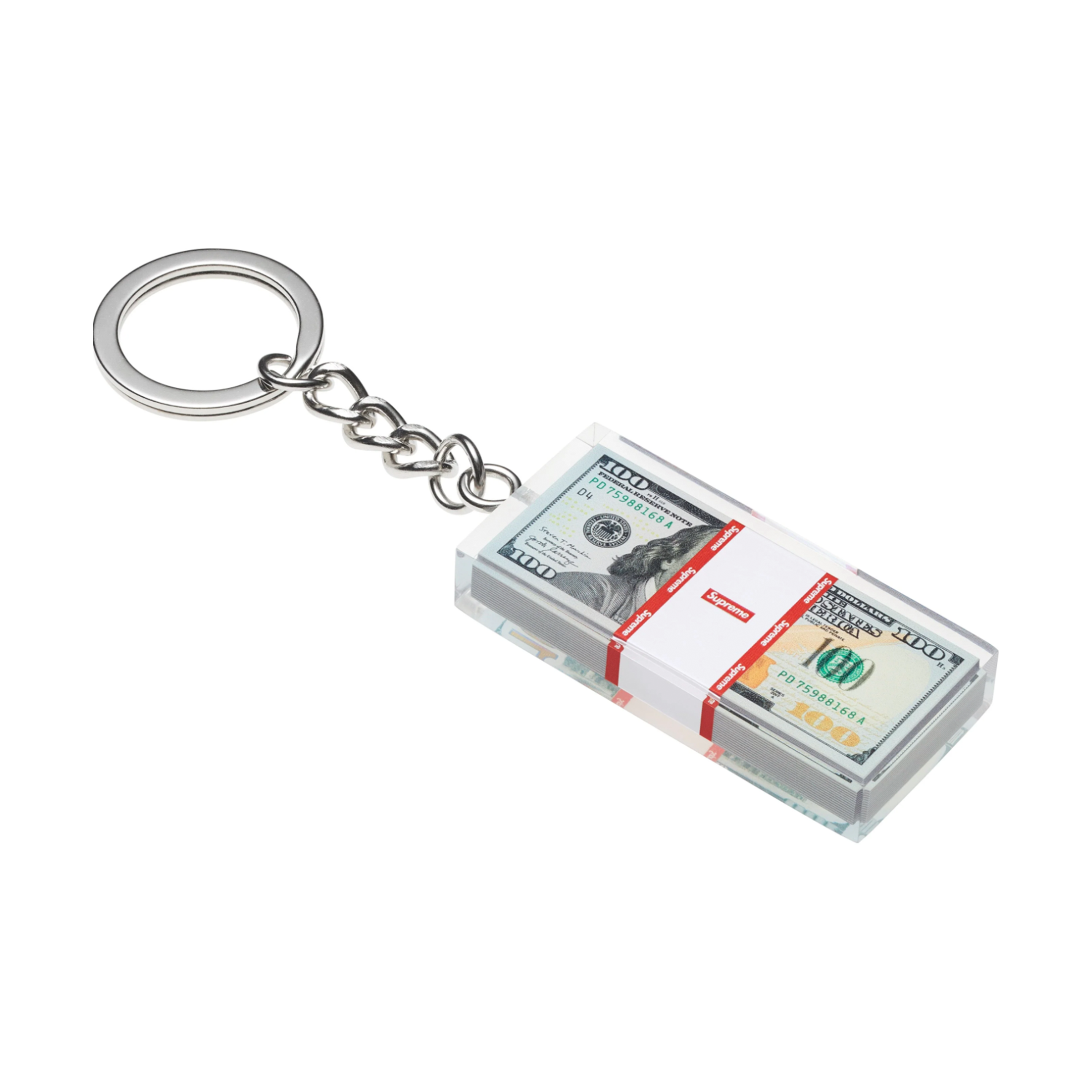 SUPREME CASH PAPERWEIGHT KEYCHAIN