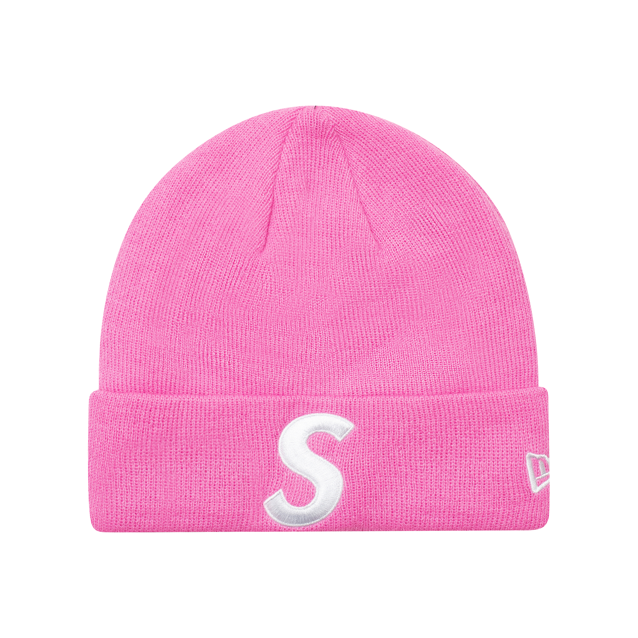 SUPREME NEW ERA S 徽标毛线帽 粉色