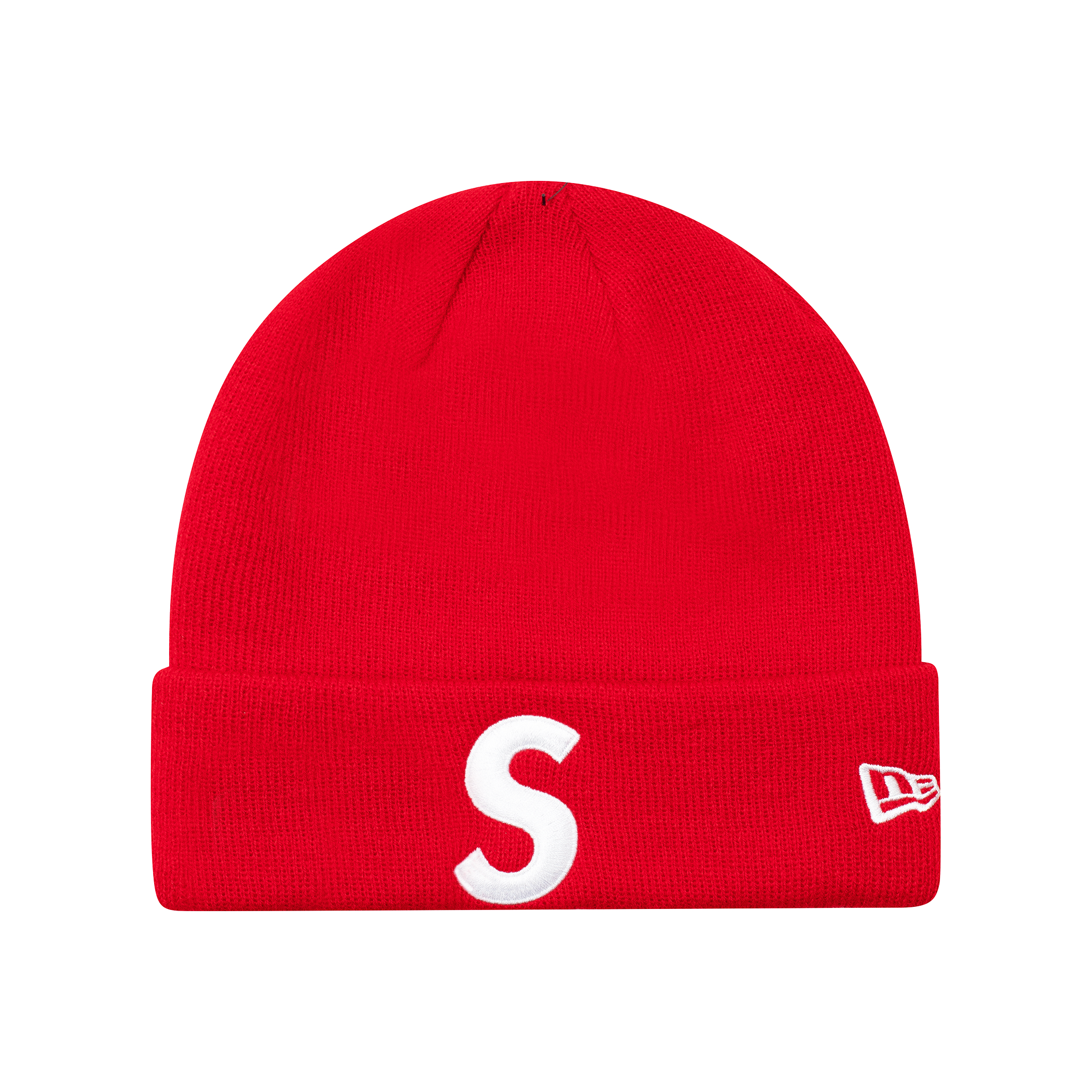 SUPREME NEW ERA S 徽标毛线帽 红色