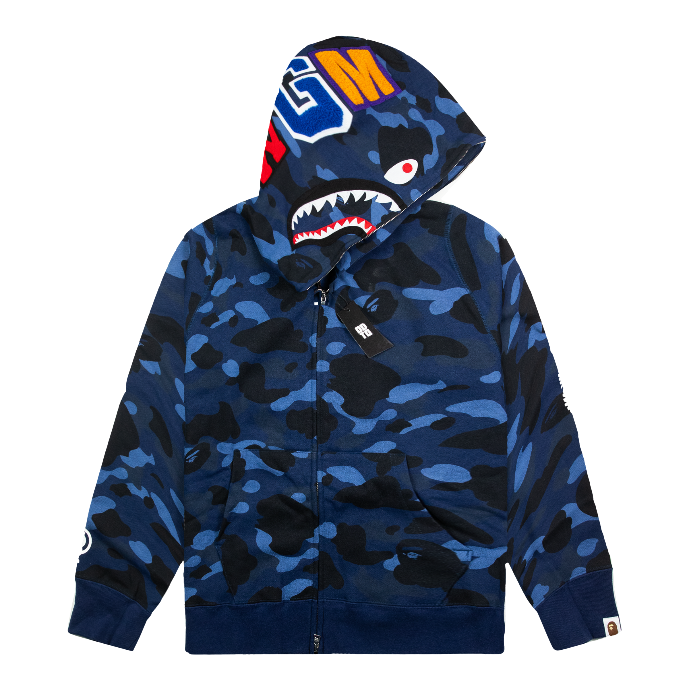 BAPE COLOUR CAMO SHARK FULL ZIP HOODIE BLUE
