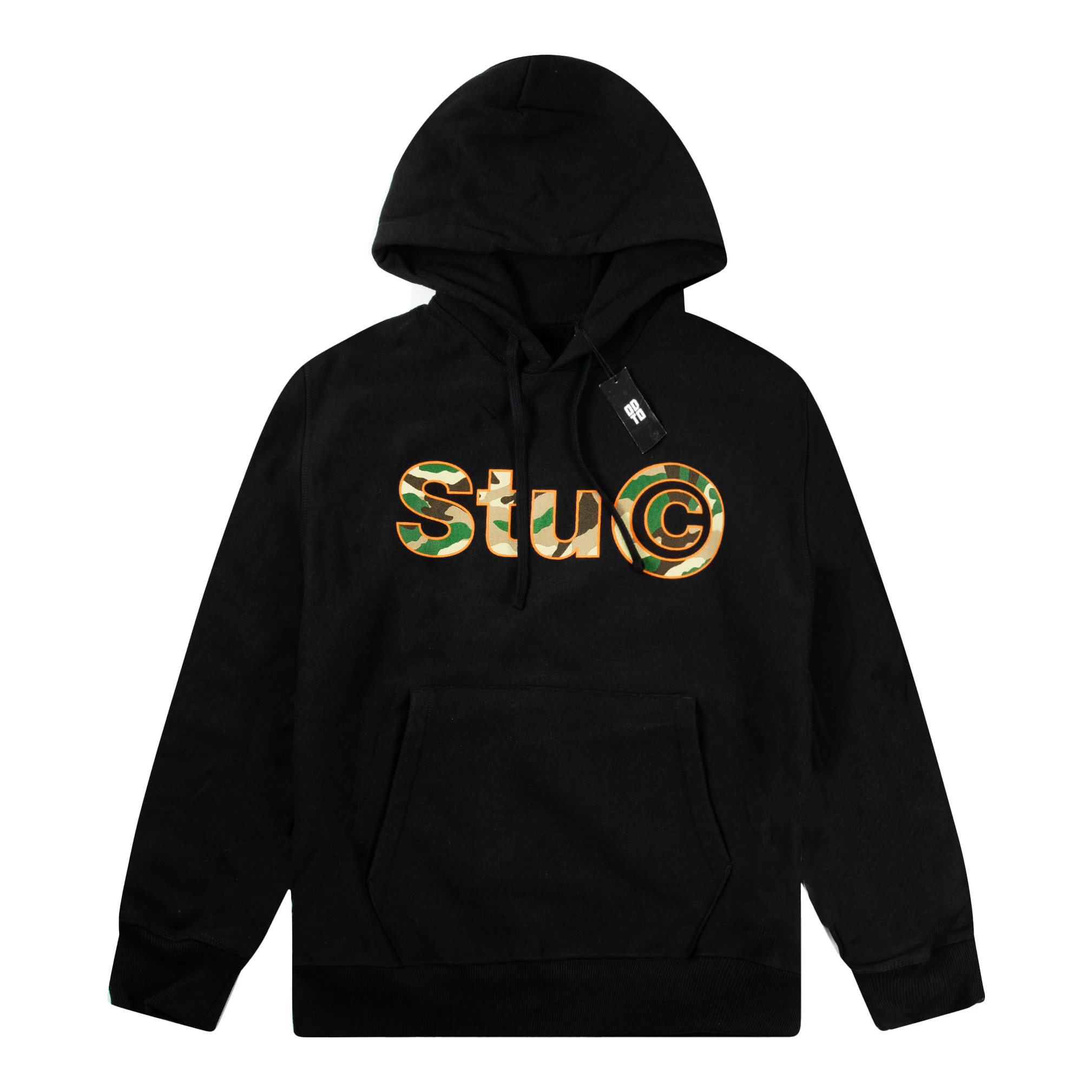 STUSSY STU C. CAMO HOODIE BLACK