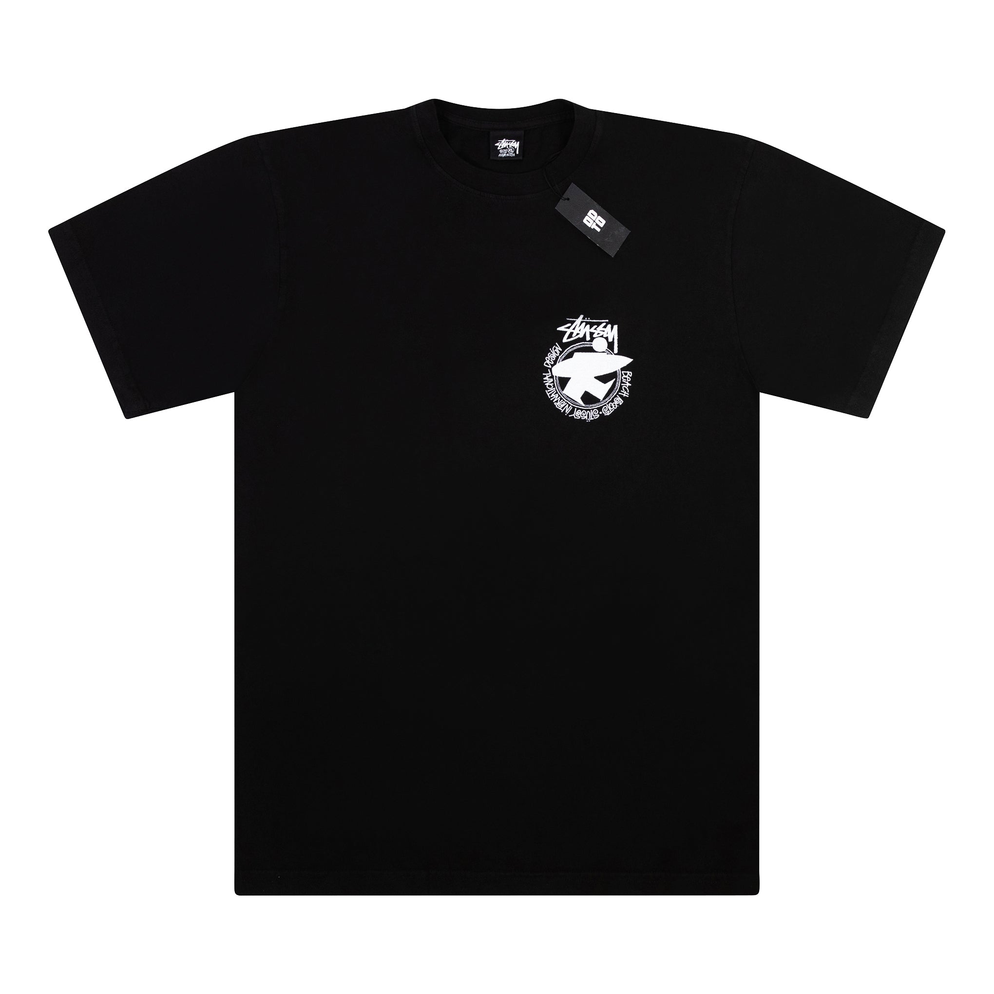 STUSSY BEACH ROOTS 染色 T 恤 黑色