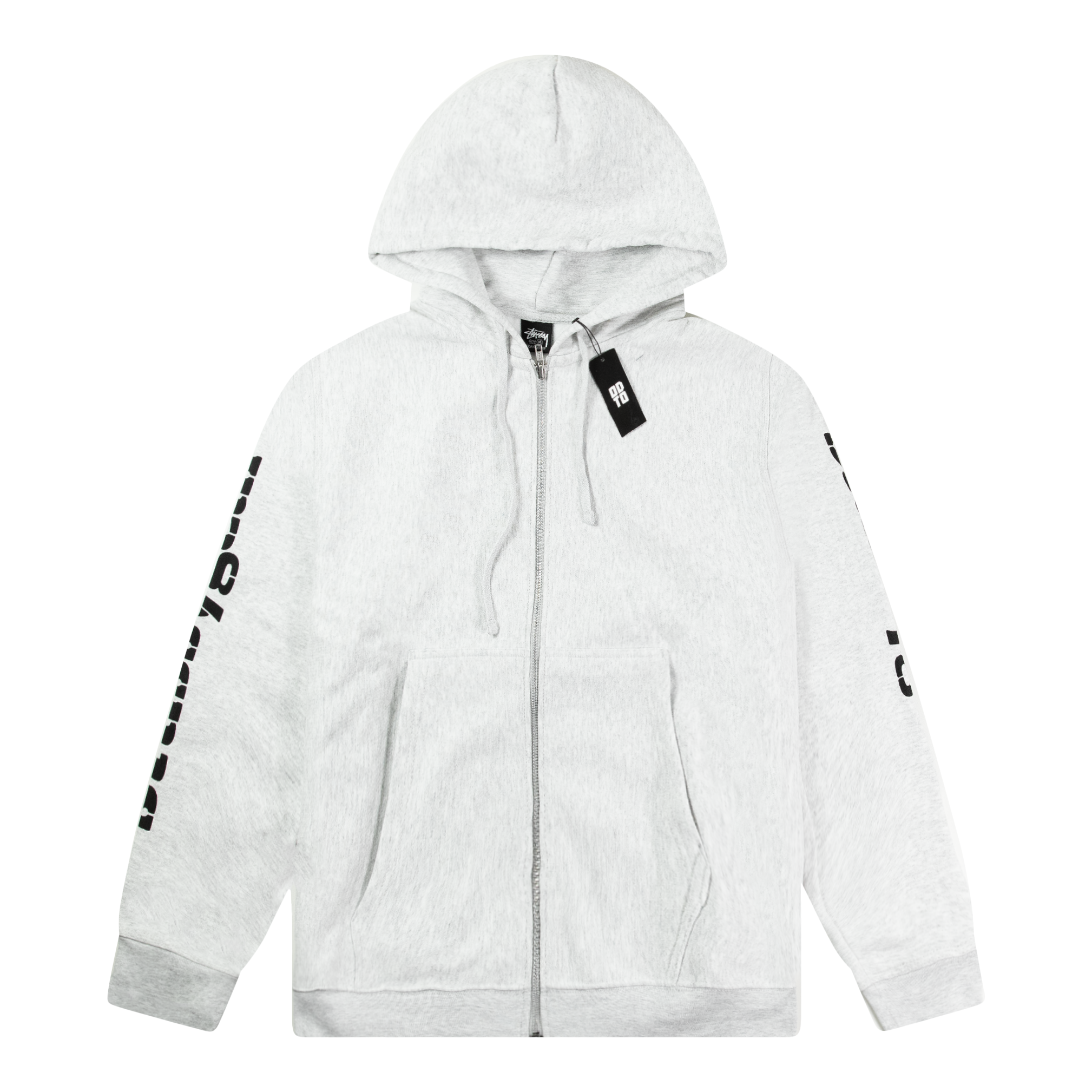 STUSSY GEAR ZIP HOODIE ASH HEATHER