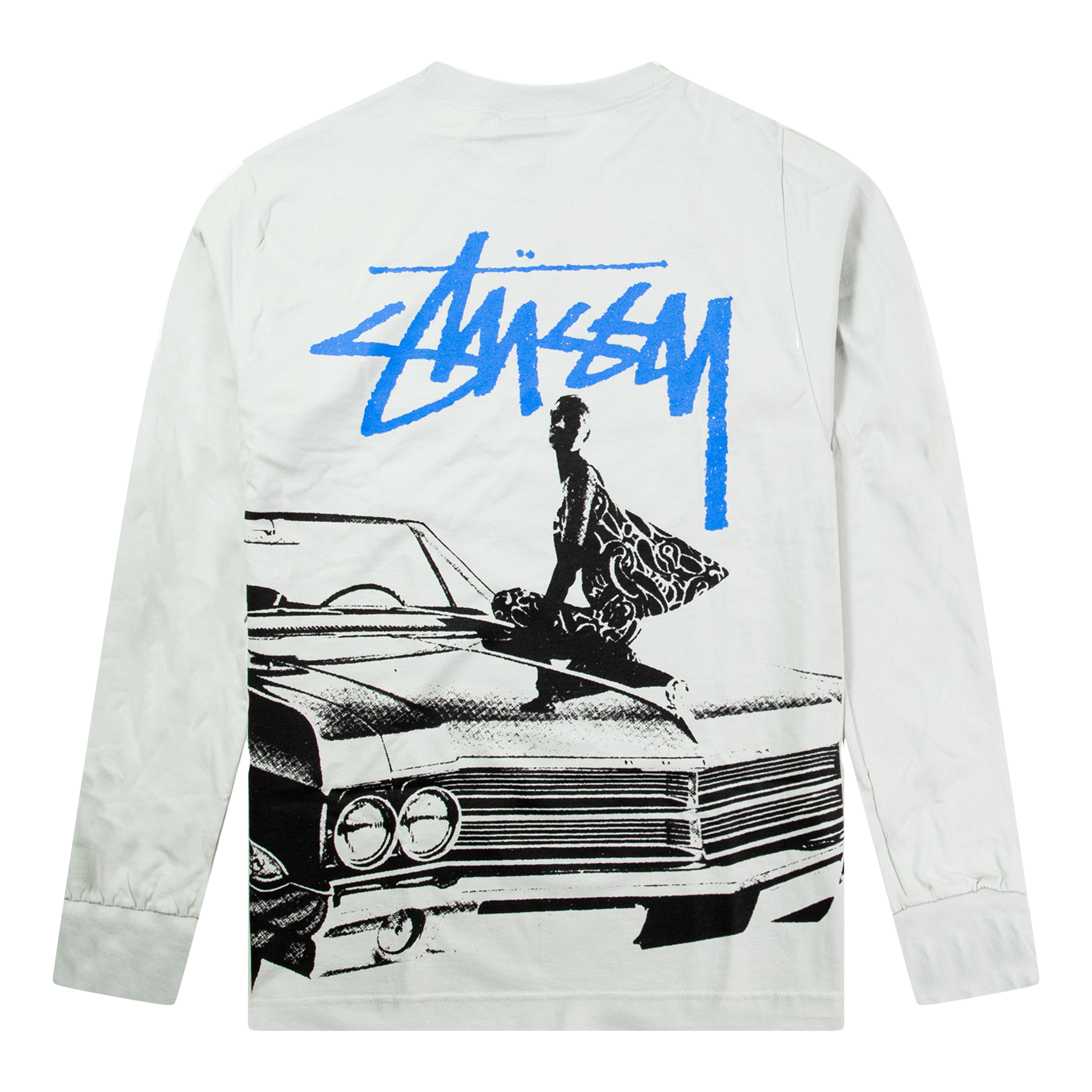 STUSSY BEAT CRAZY L/S TEE FOG