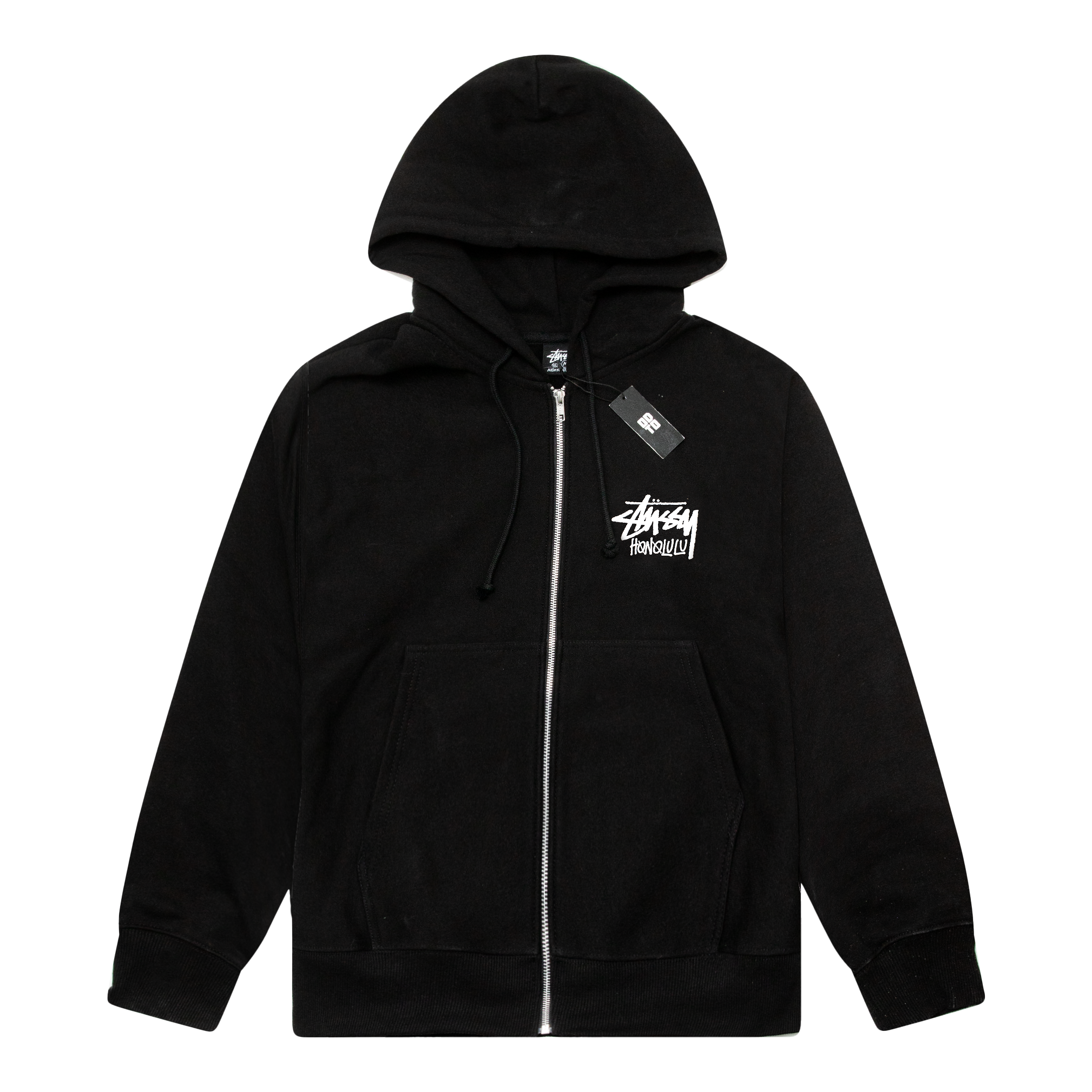 STUSSY STOCK HONOLULU ZIP UP HOODIE BLACK – ODTO STUSSY STOCK HONOLULU ZIP UP HOODIE BLACK – ODTO
