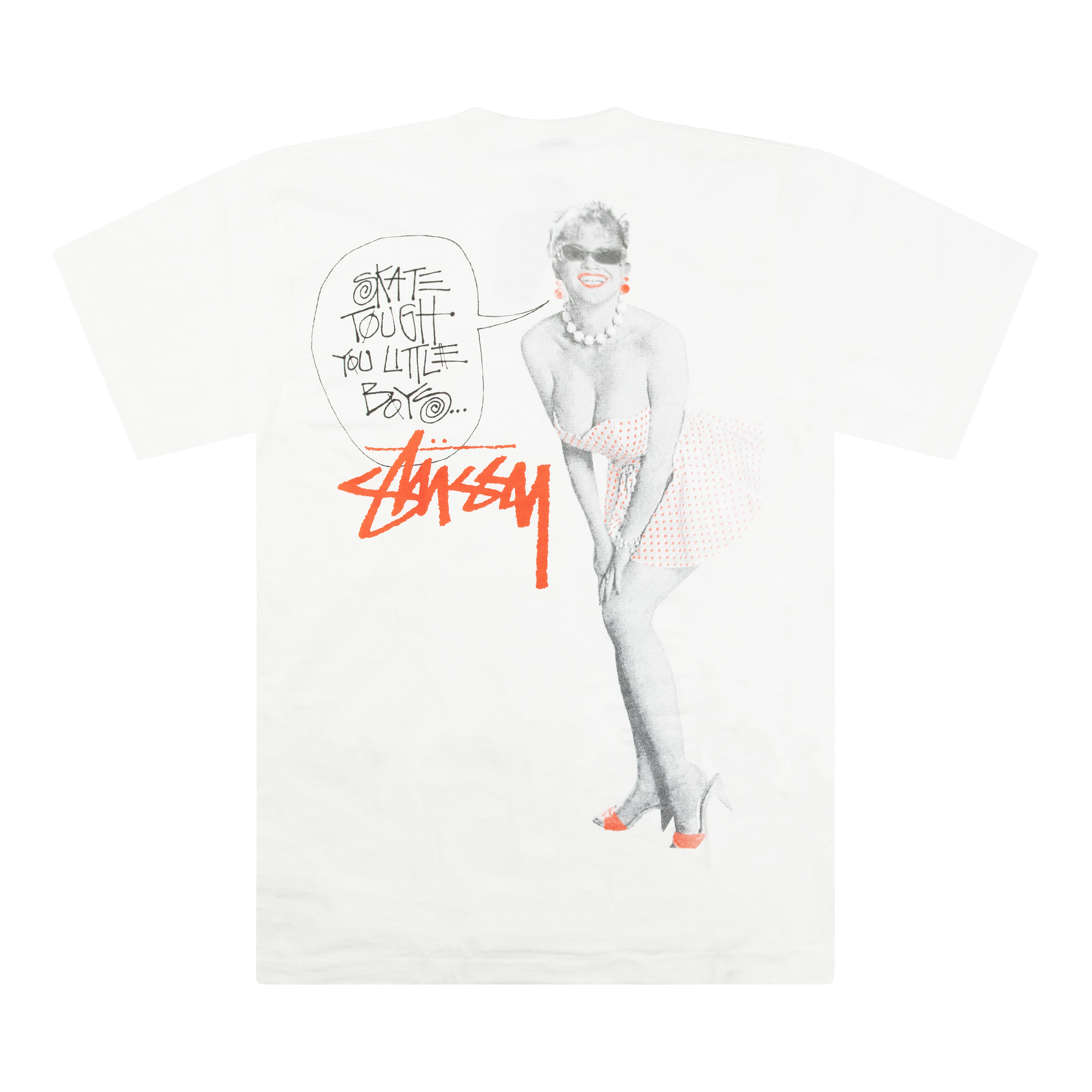 STUSSY SKATE TOUGH TEE WHITE