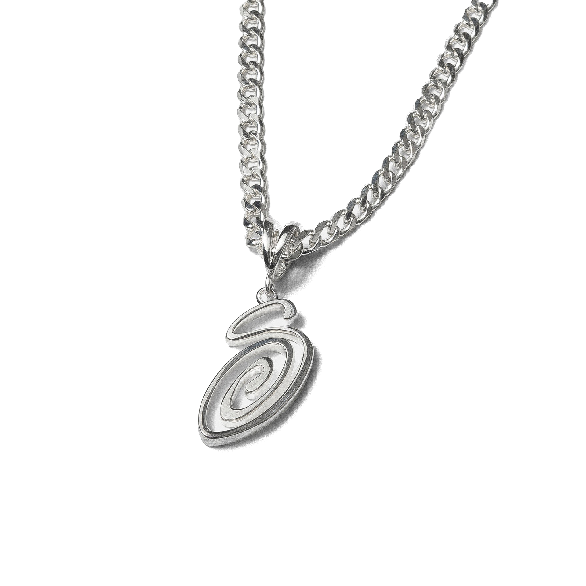 STUSSY SWIRLY S CHAIN STERLING SILVER