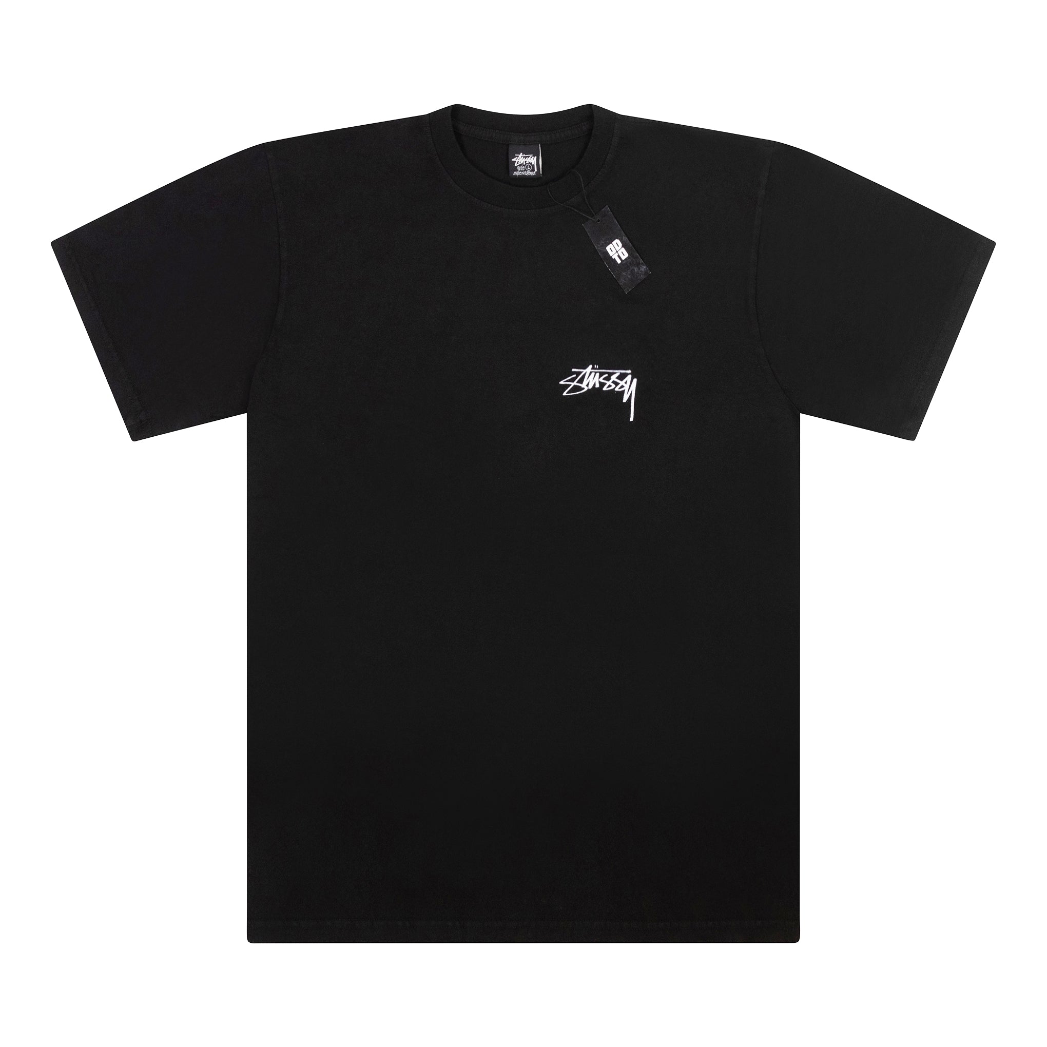 STUSSY 100% 颜料染色 T 恤，黑色