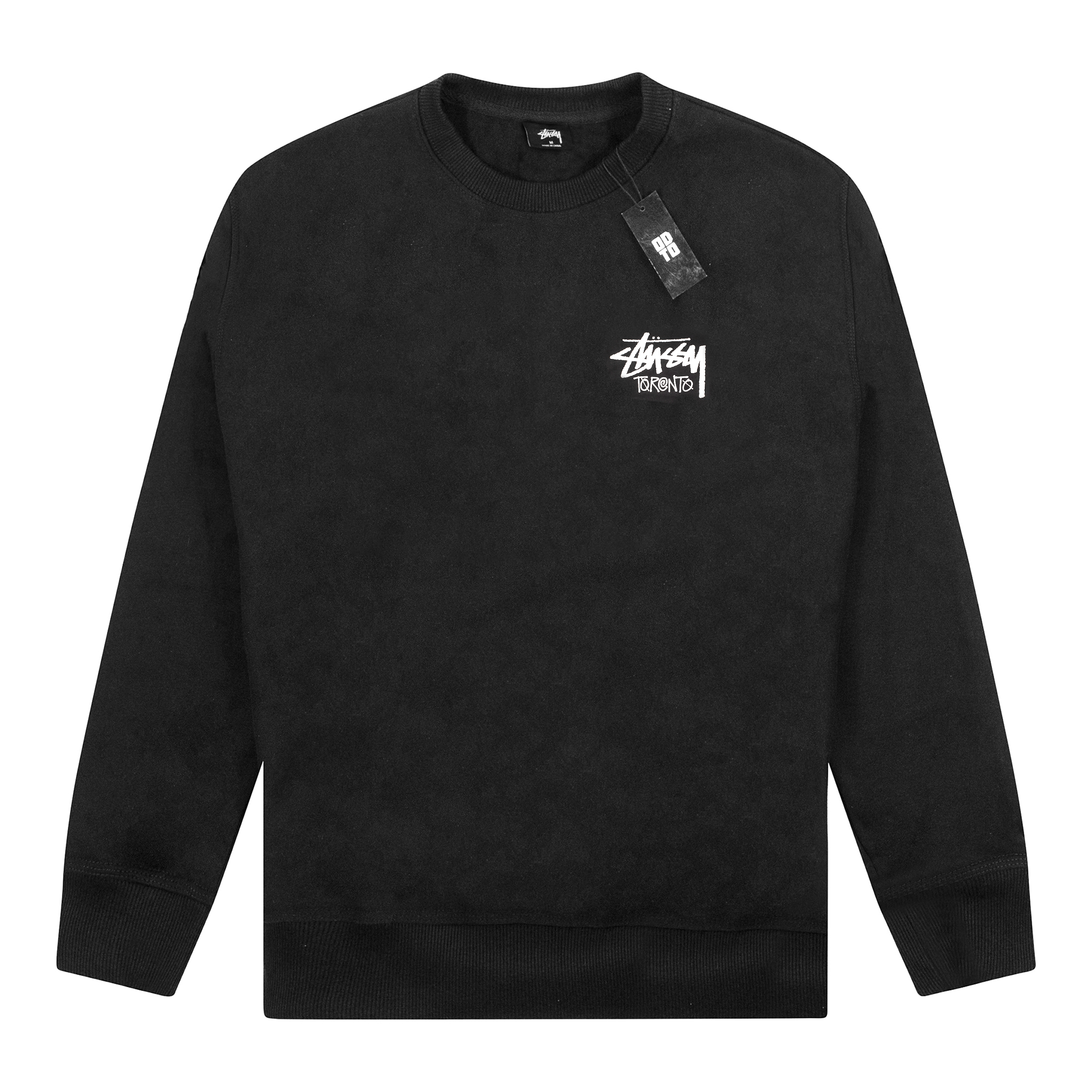 STUSSY STOCK TORONTO CREWNECK BLACK