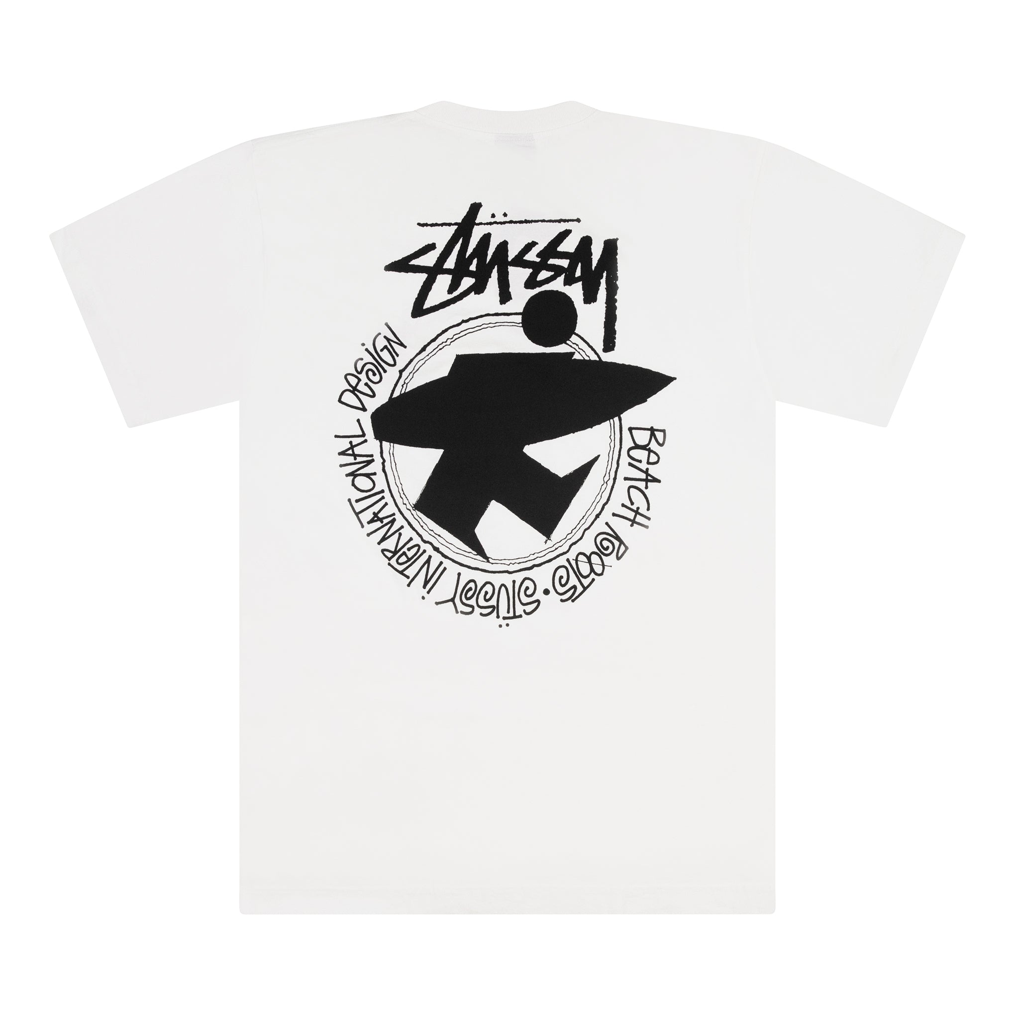 STUSSY BEACH ROOTS PIGMENT DYED TEE NATURAL