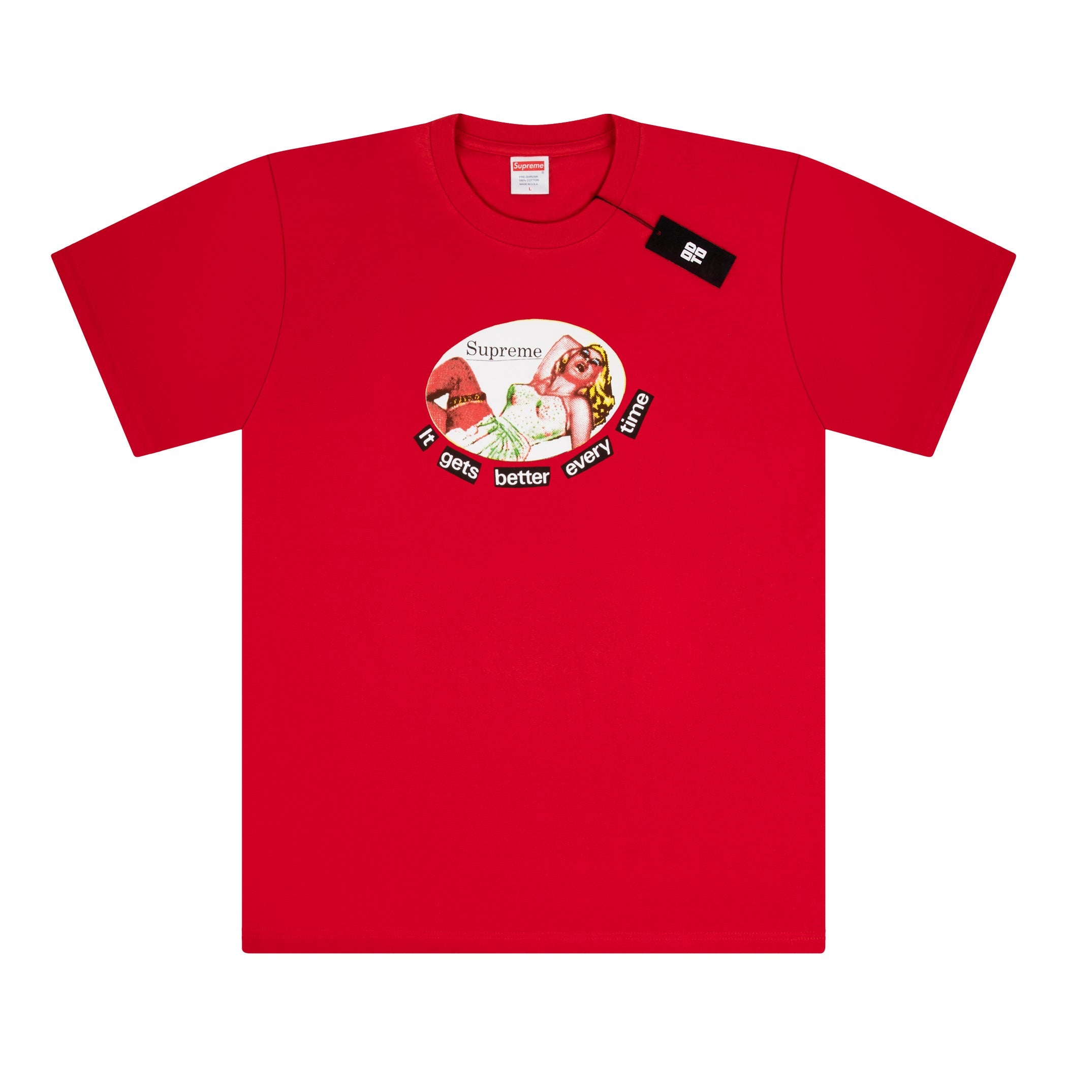 SUPREME IT GETS BETTER TEE RED