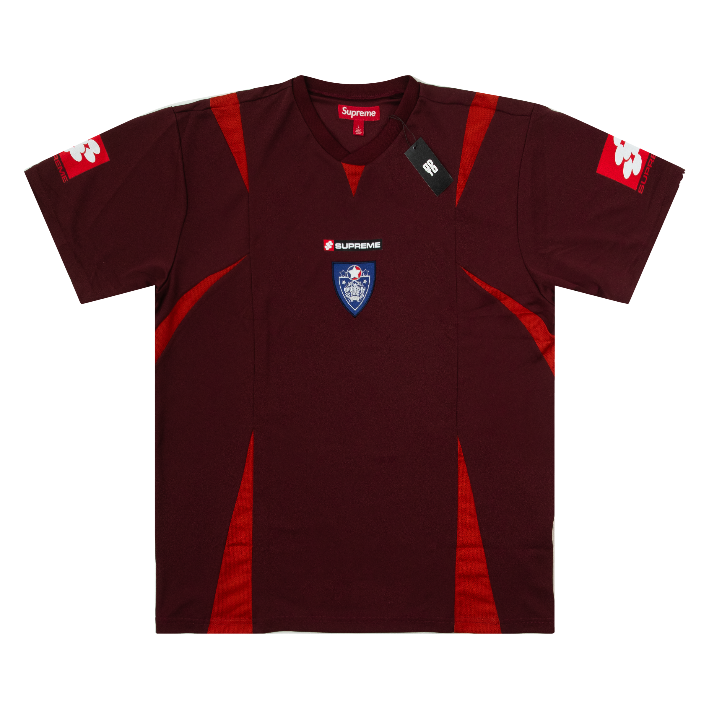 SUPREME CREST SOCCER JERSEY MAROON