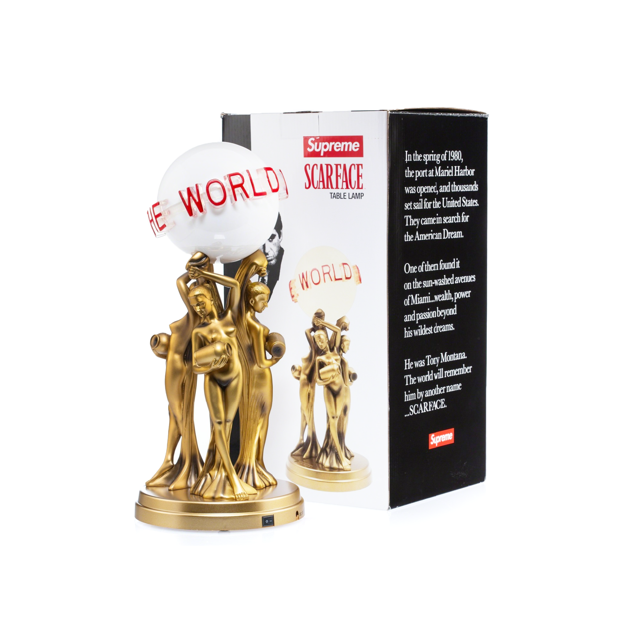 SUPREME SCARFACE THE WORLD IS YOURS LAMP