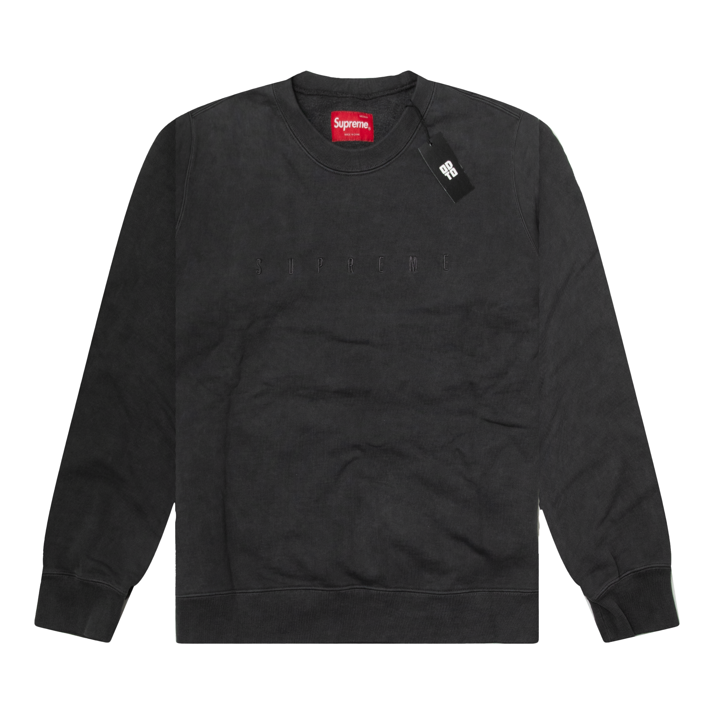SUPREME OVERDYED CREWNECK BLACK