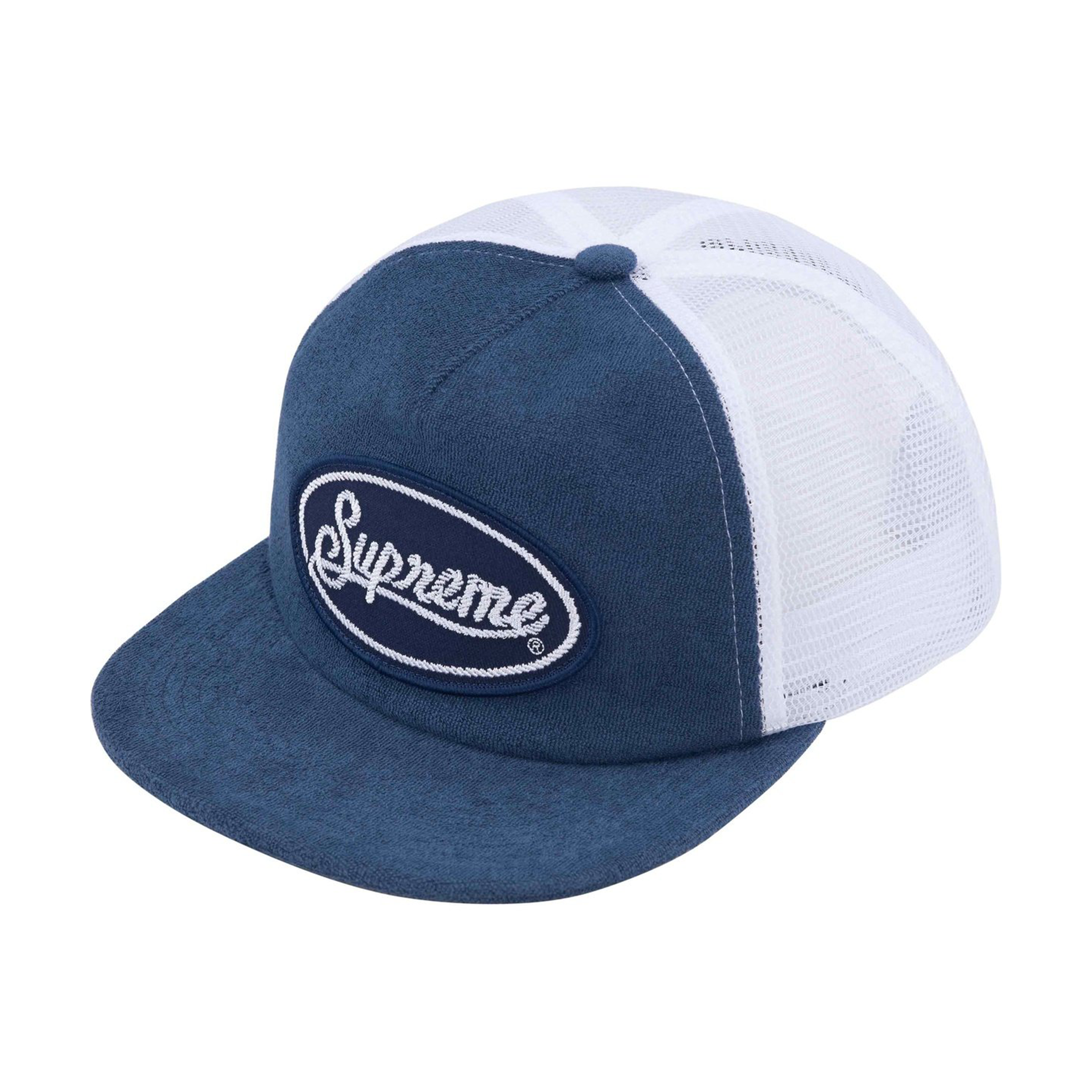 SUPREME TERRY MESH BACK 5 PANEL BLUE