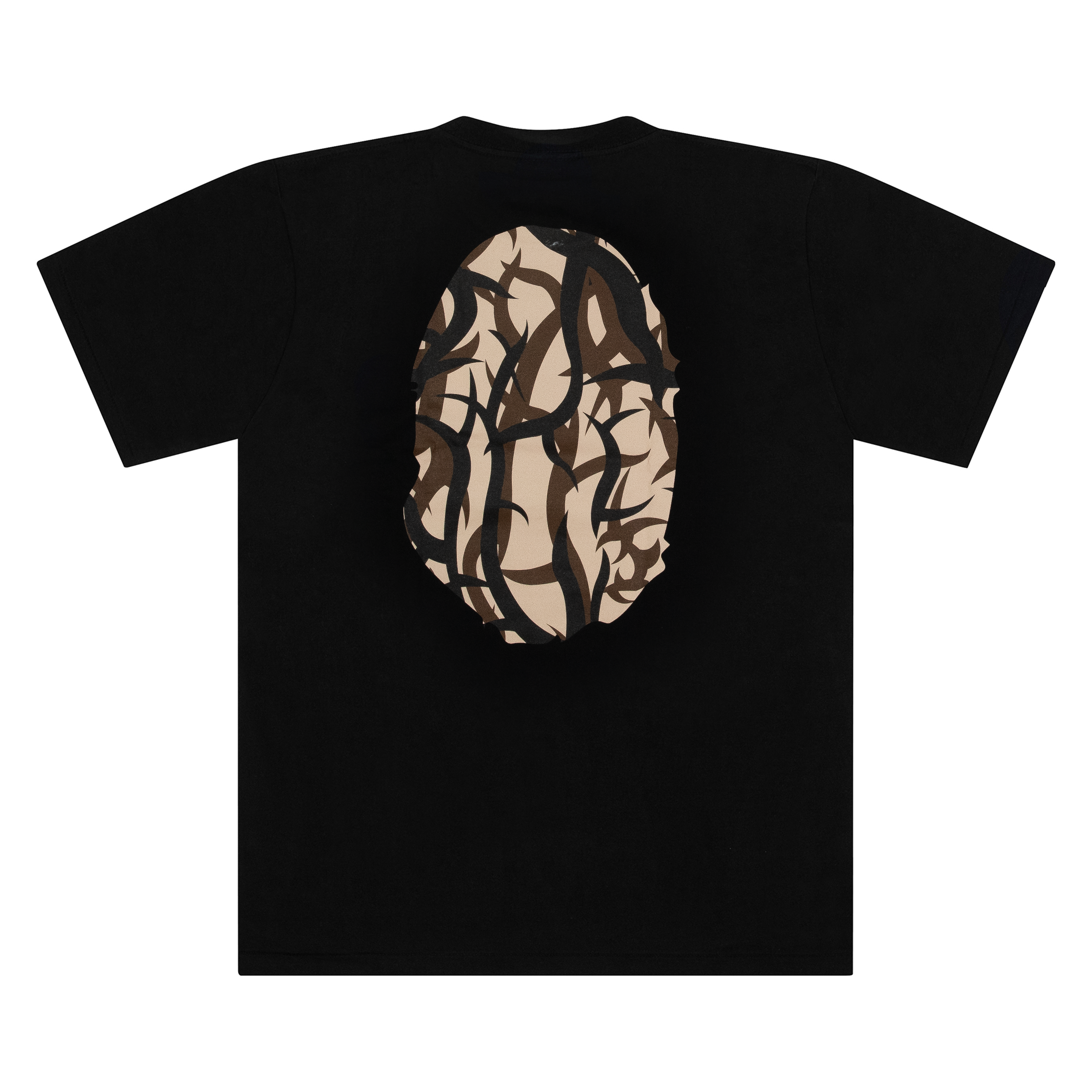 BAPE TRIAL CAMO BIG APE HEAD TEE BLACK/BEIGE