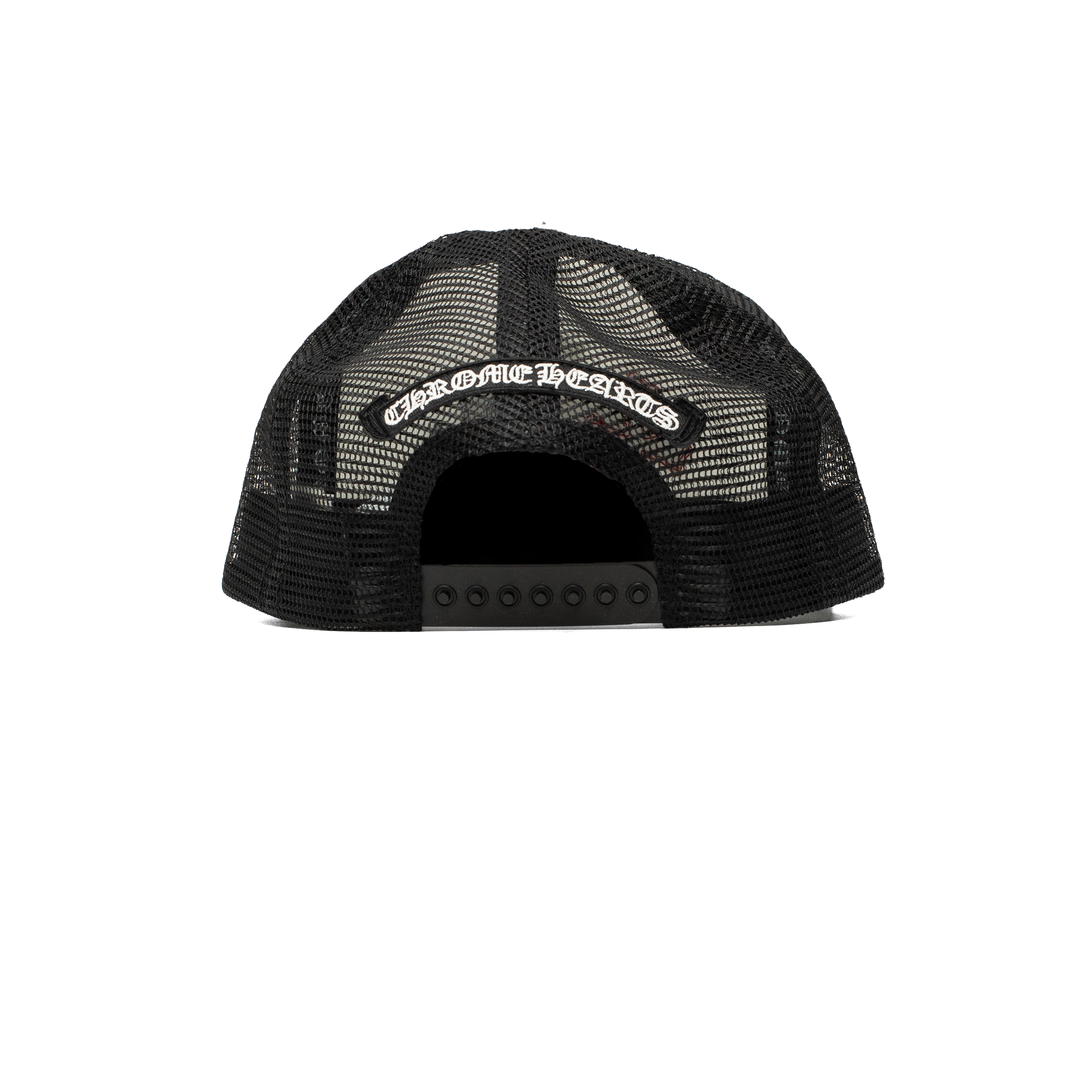 CHROME HEARTS CEMETERY CROSS PATCH TRUCKER HAT