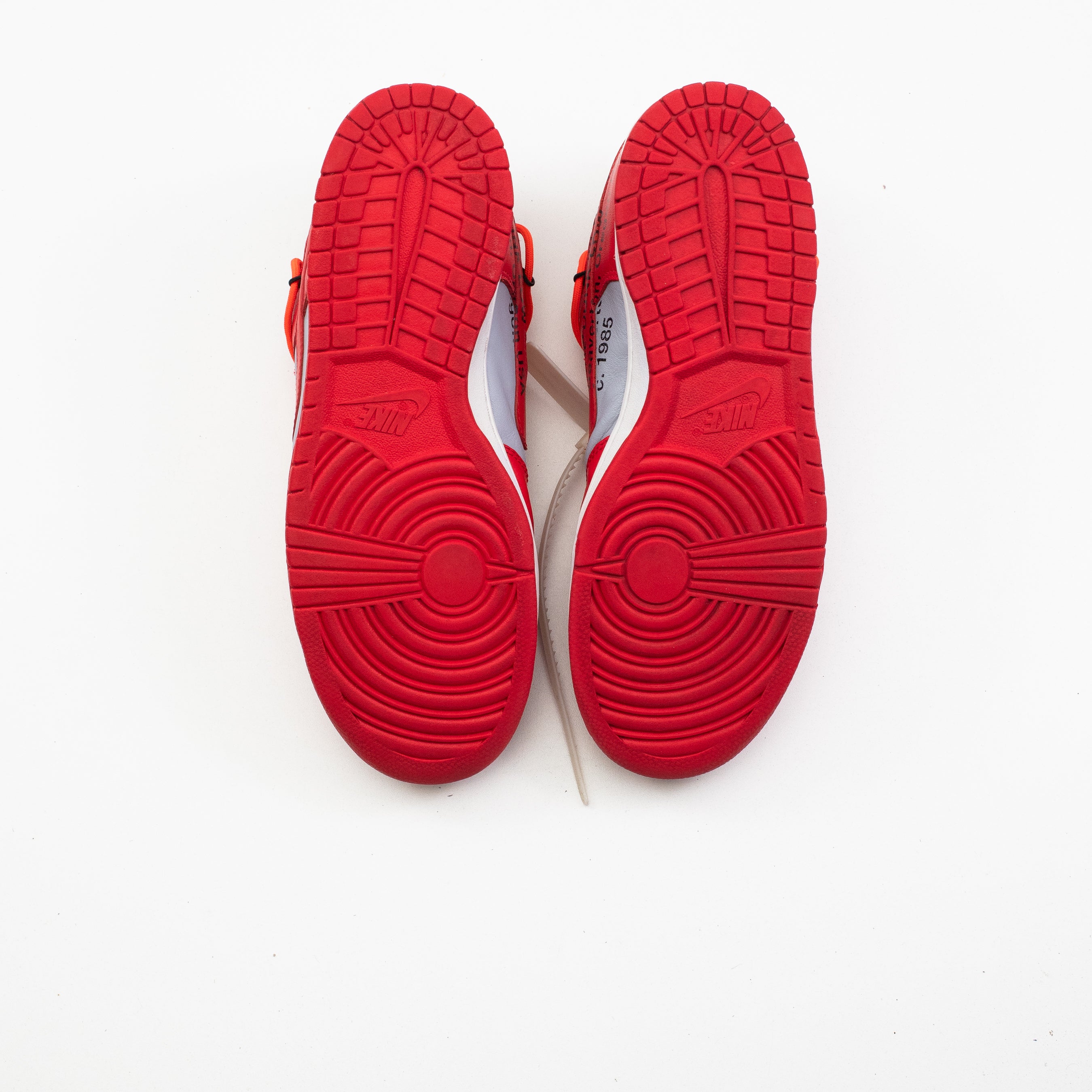 NIKE DUNK LOW OFF-WHITE UNIVERSITY RED [USED - SIZE 10]