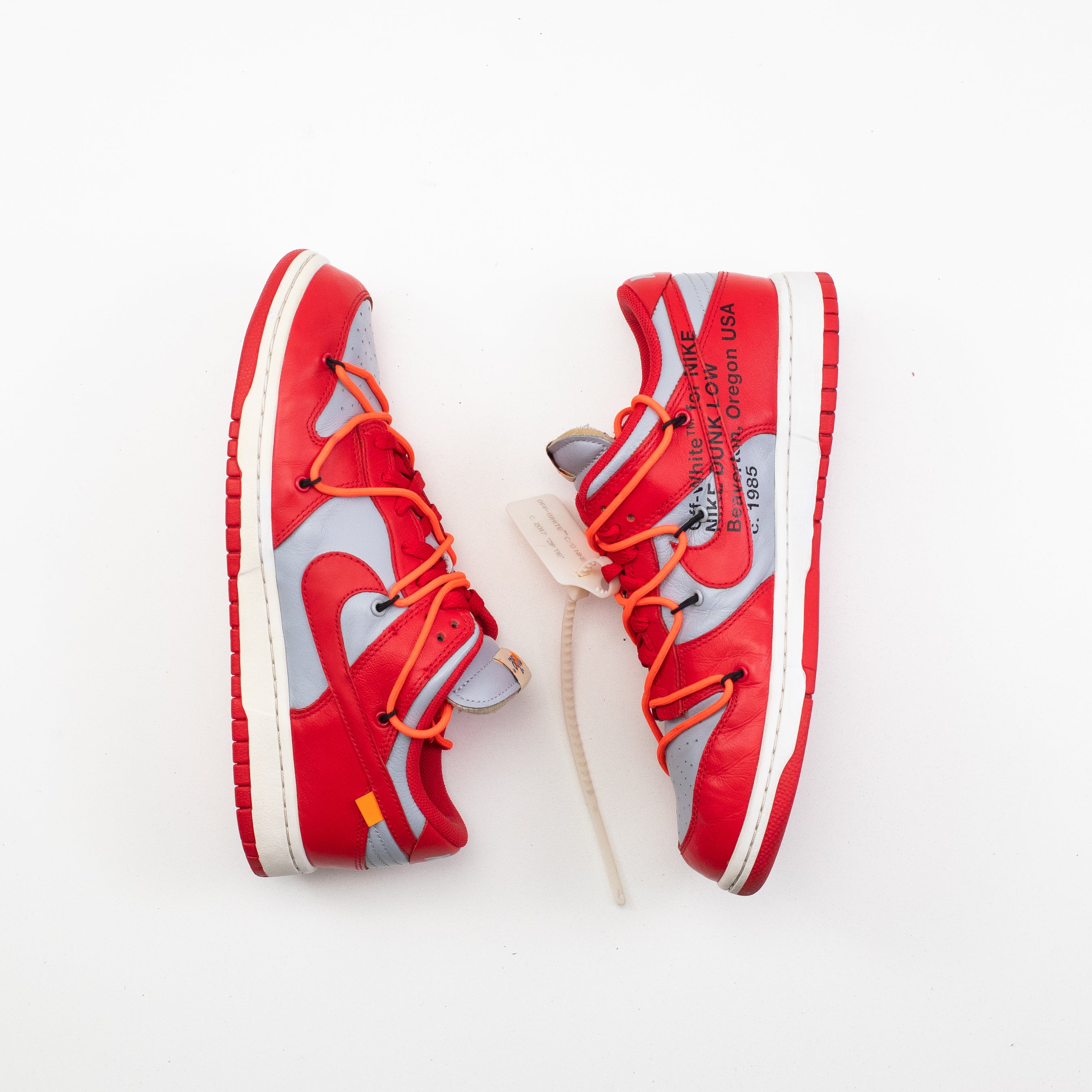 NIKE DUNK LOW OFF-WHITE UNIVERSITY RED [USED - SIZE 10]