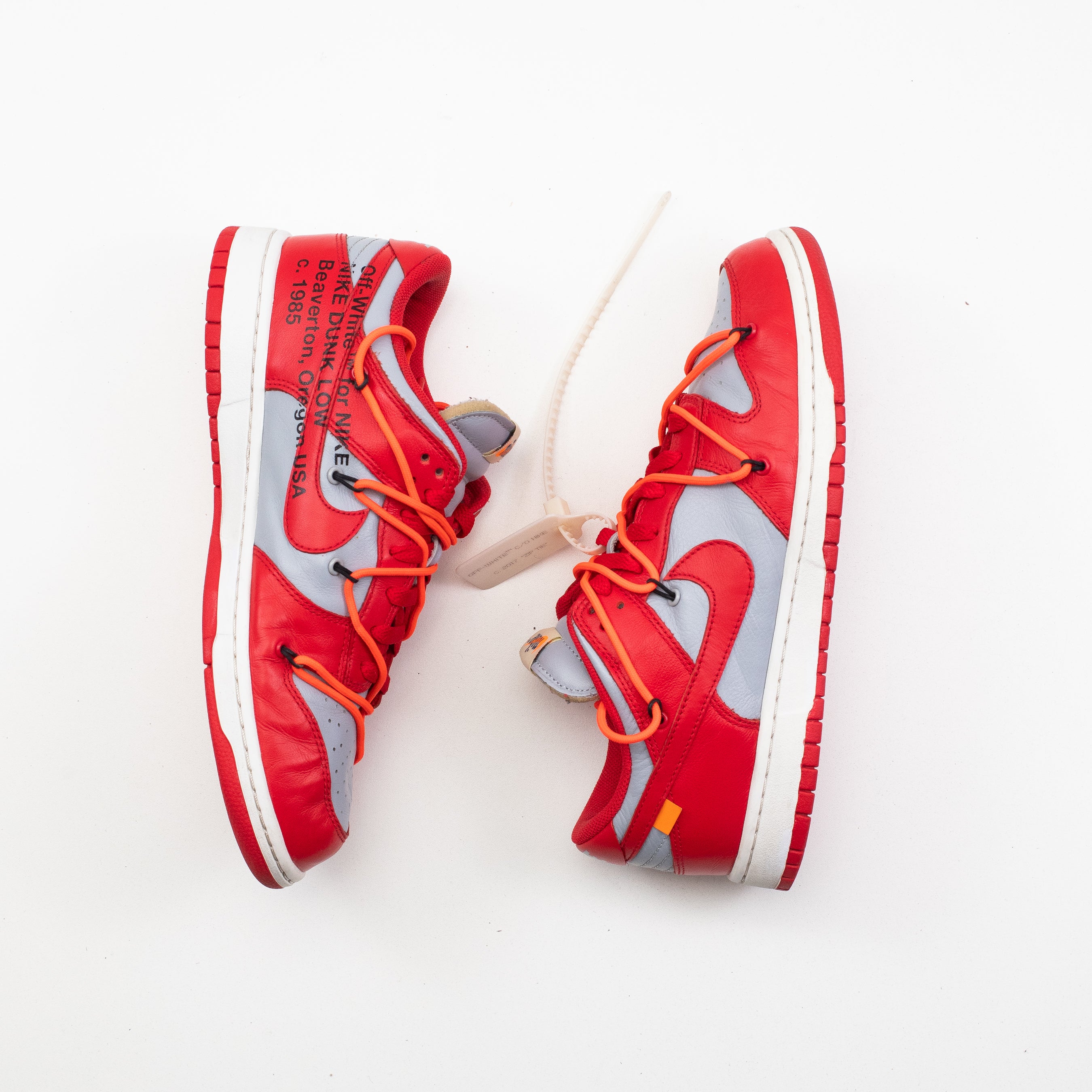 NIKE DUNK LOW OFF-WHITE UNIVERSITY RED [USED - SIZE 10]