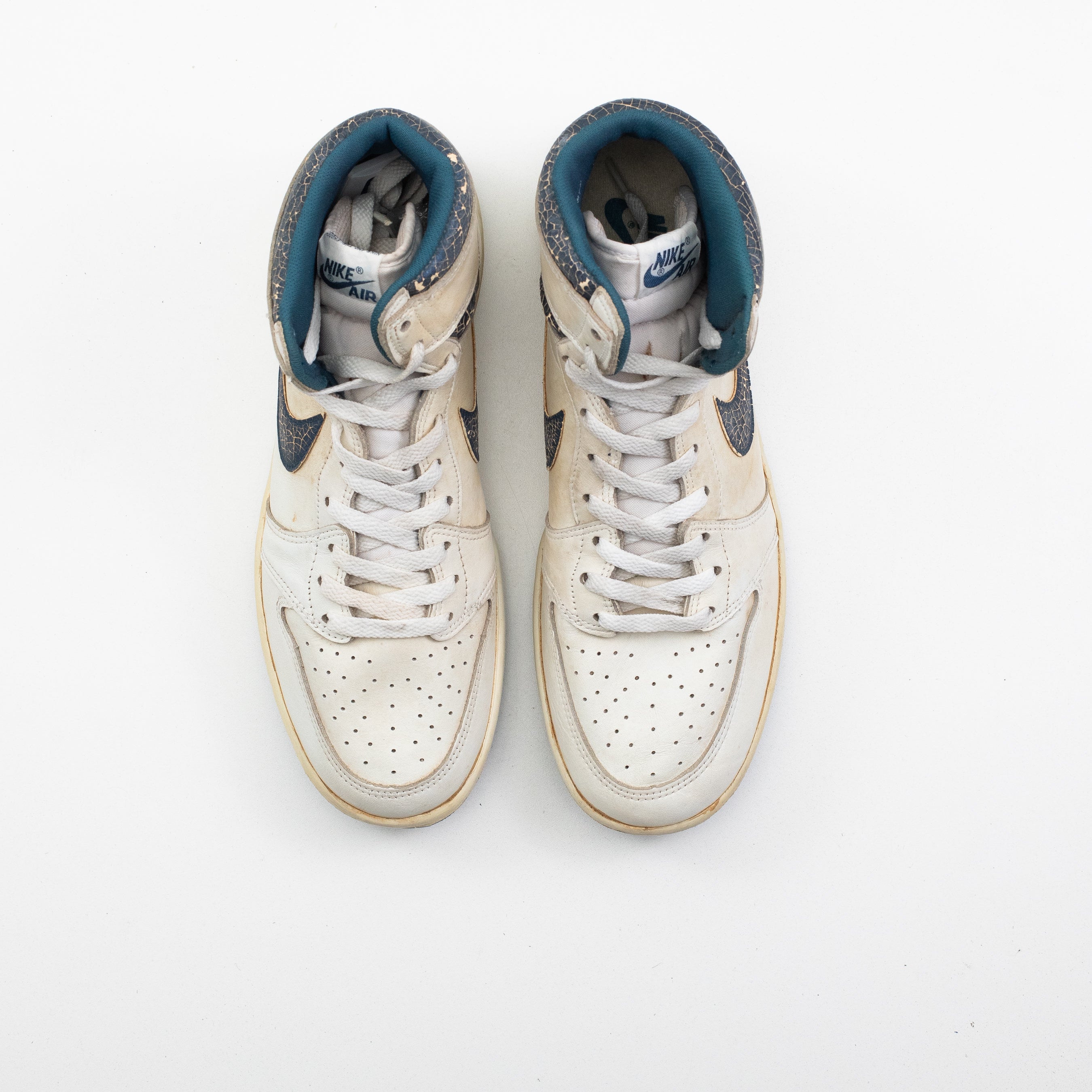 AIR JORDAN 1 HIGH METALLIC BLUE (1985) [MISMATCHED - SIZE 11.5/12]