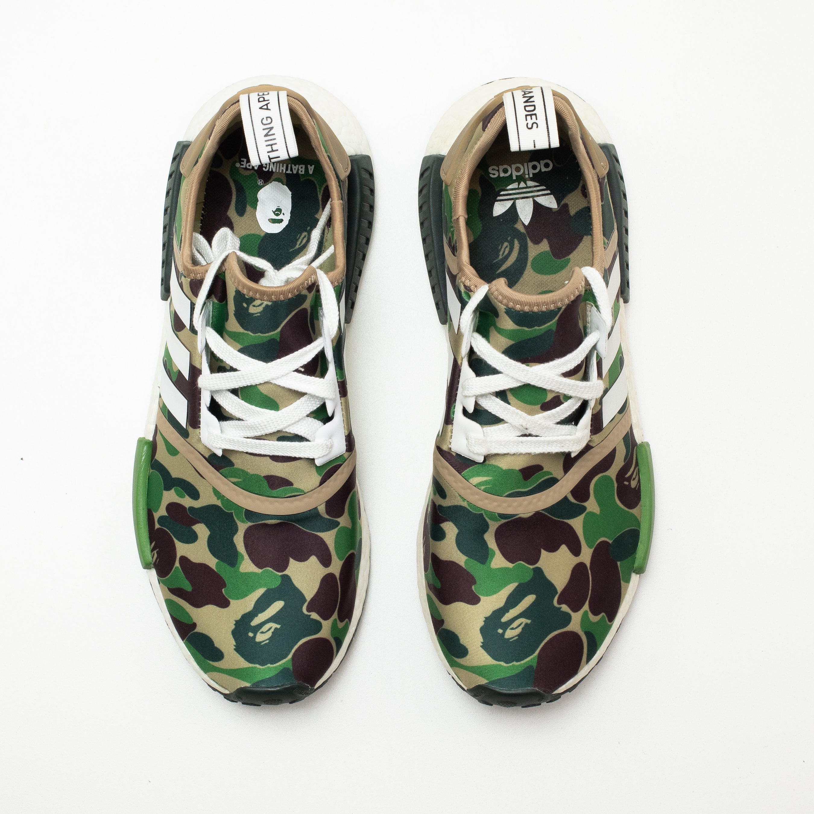 ADIDAS NMD R1 BAPE OLIVE CAMO [FLAWED - SIZE 9.5]