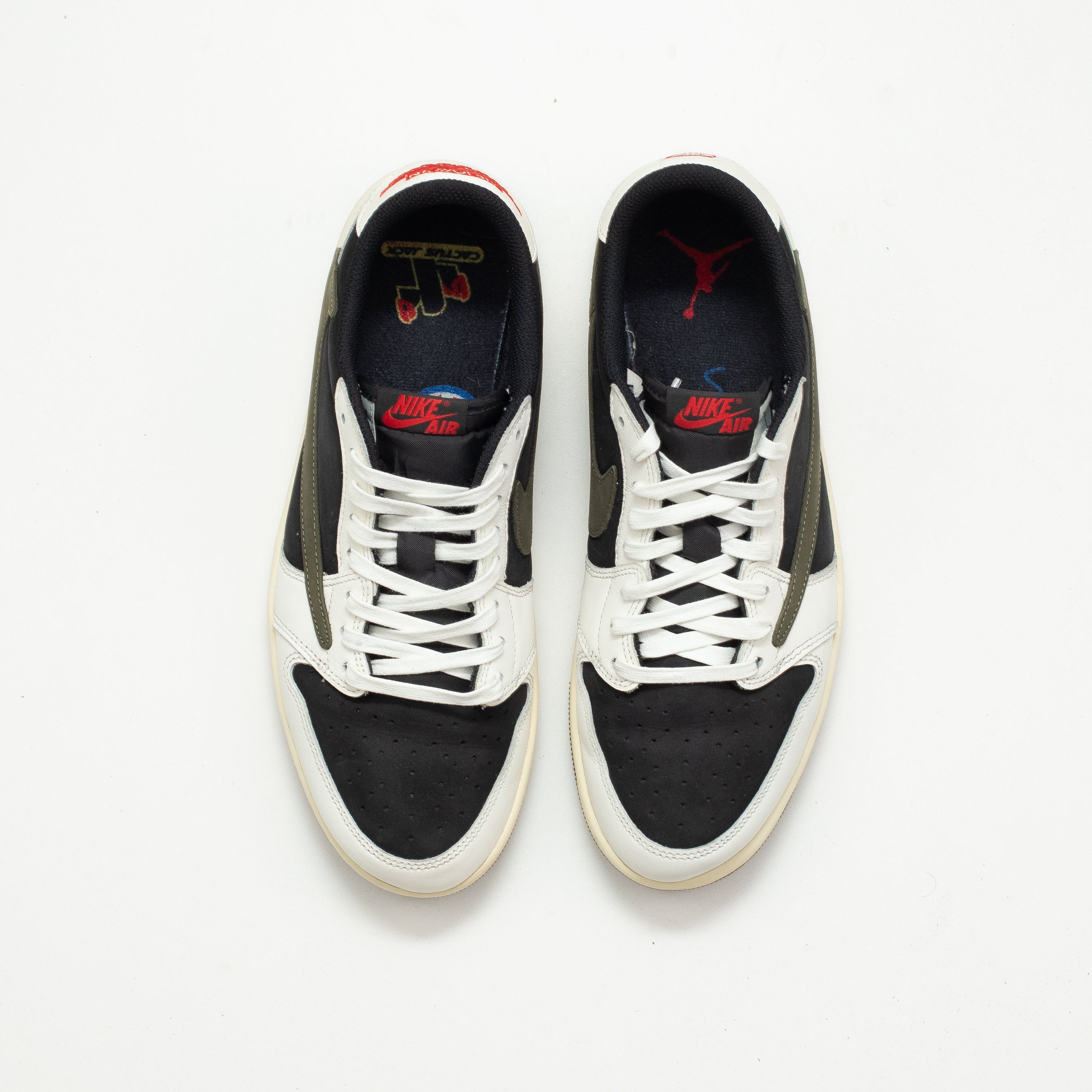 AIR JORDAN 1 LOW WMNS TRAVIS SCOTT OLIVE [USED - SIZE 12W/10.5M]