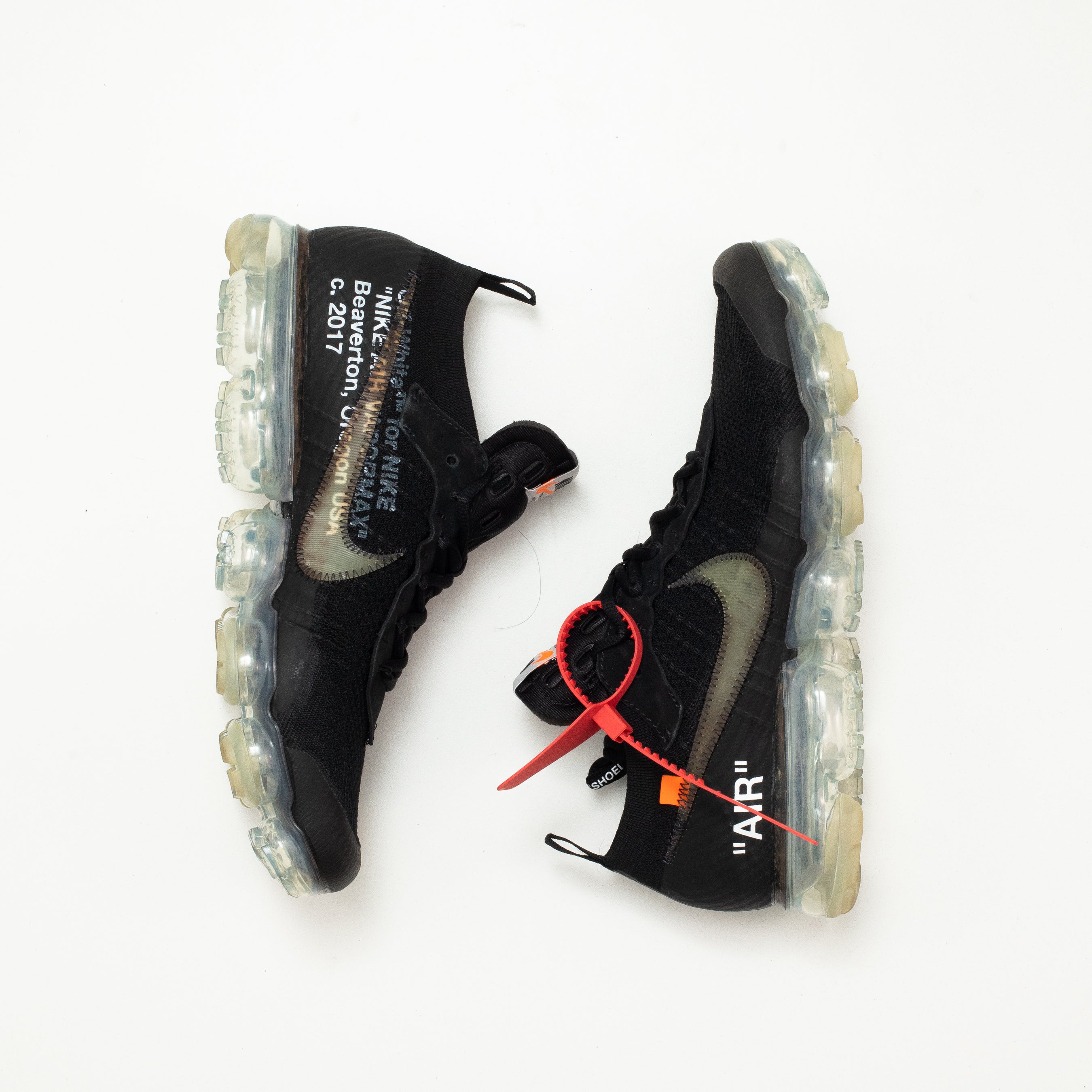 NIKE AIR VAPORMAX OFF WHITE BLACK [USED - SIZE 10]