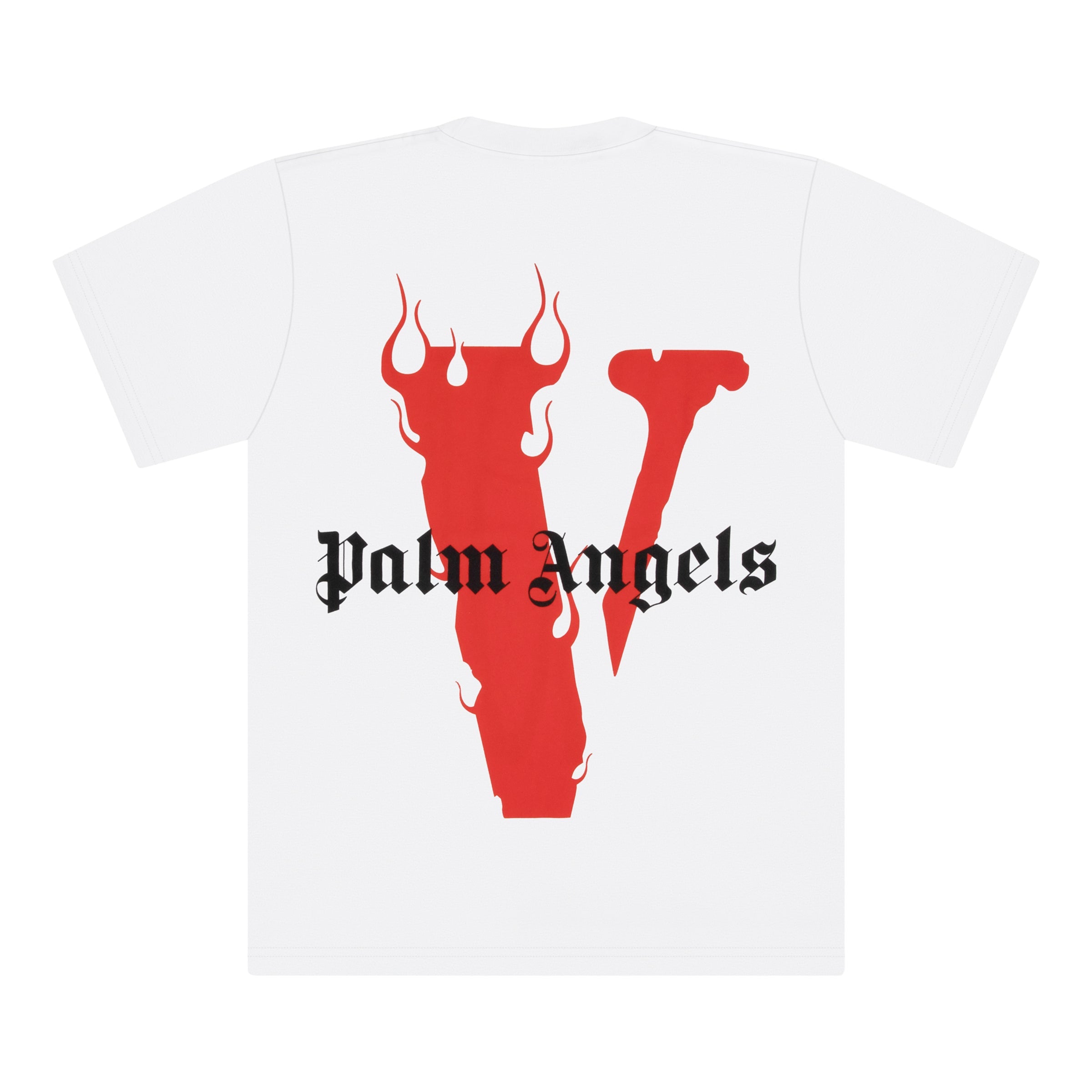 Vlone Palm Angels White T Shirt Vlone X Palm Angels Logo T-Shirt