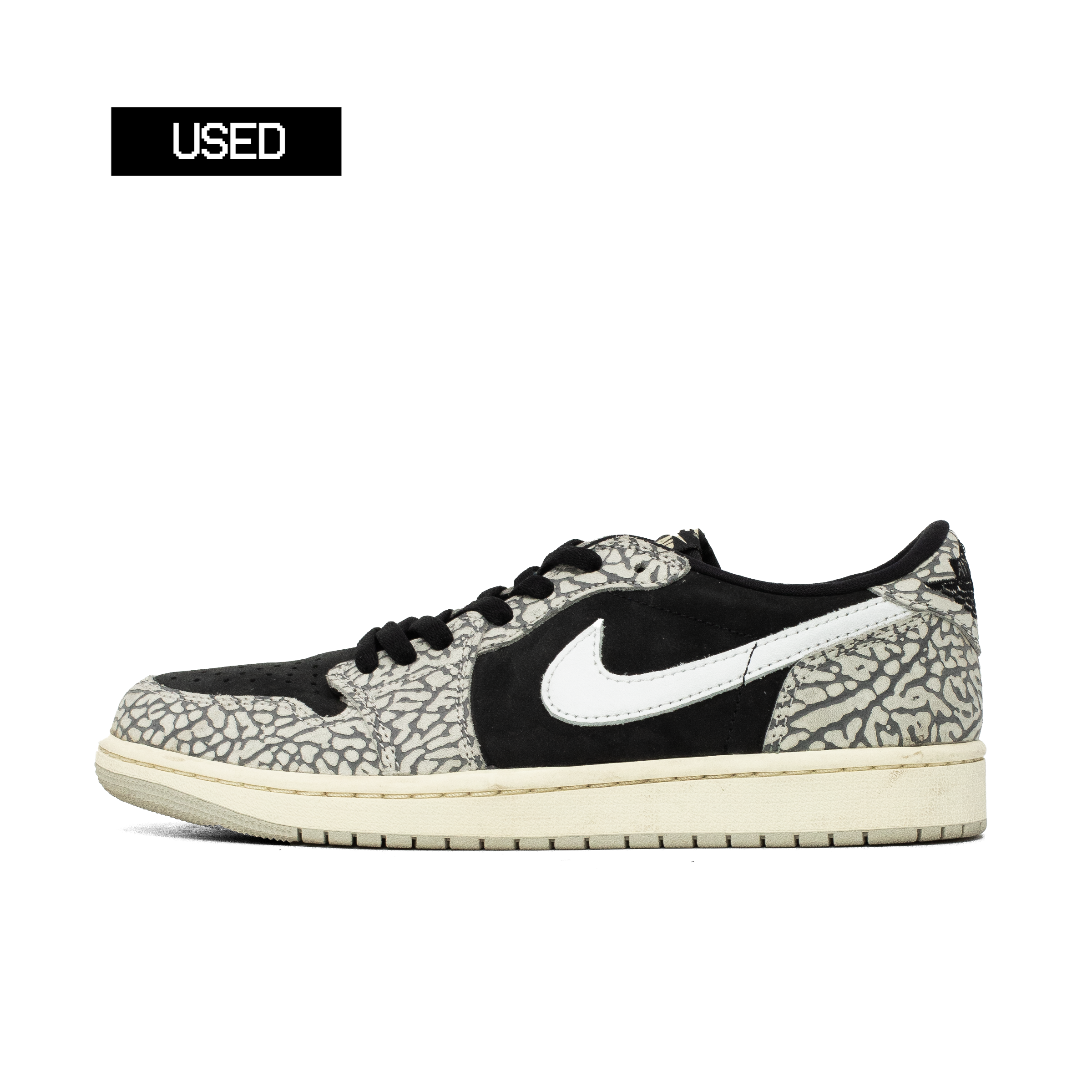 AIR JORDAN 1 LOW BLACK CEMENT [USED - SIZE 9]