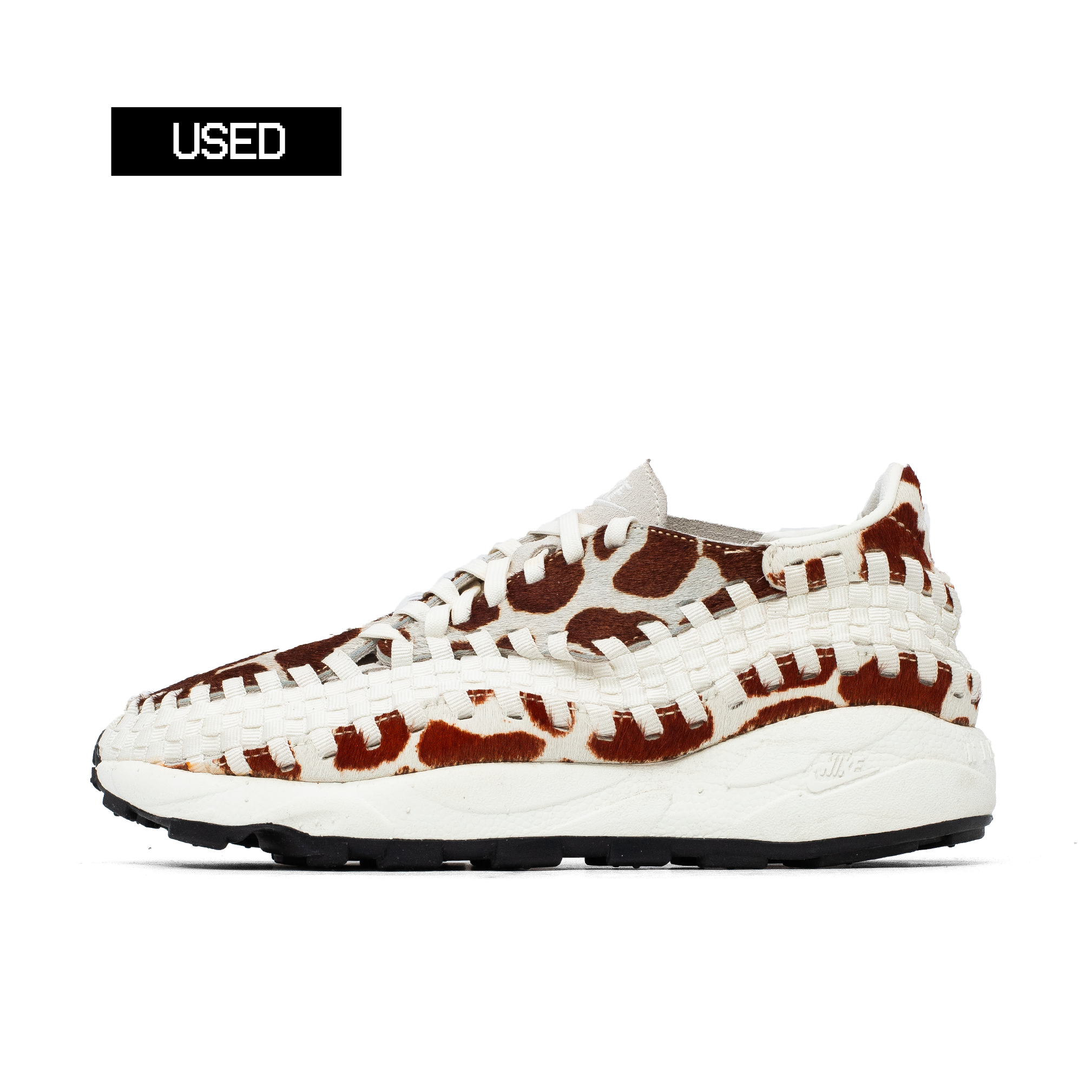 NIKE AIR FOOTSCAPE WOVEN WMNS COW PRINT [USED - 10W/8.5M]