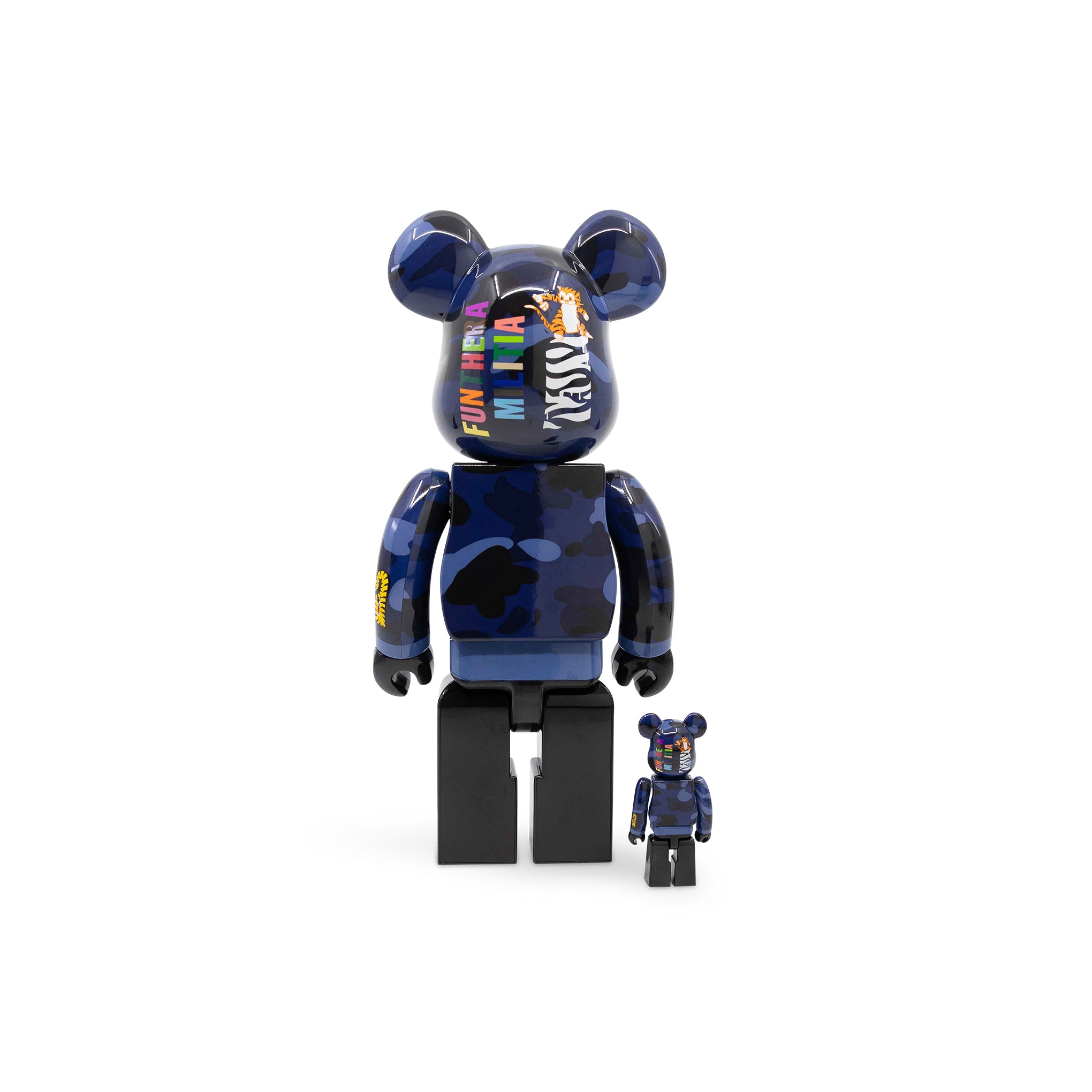 BEARBRICK BAPE CAMO TIGER 100% & 400% SET NAVY – ODTO