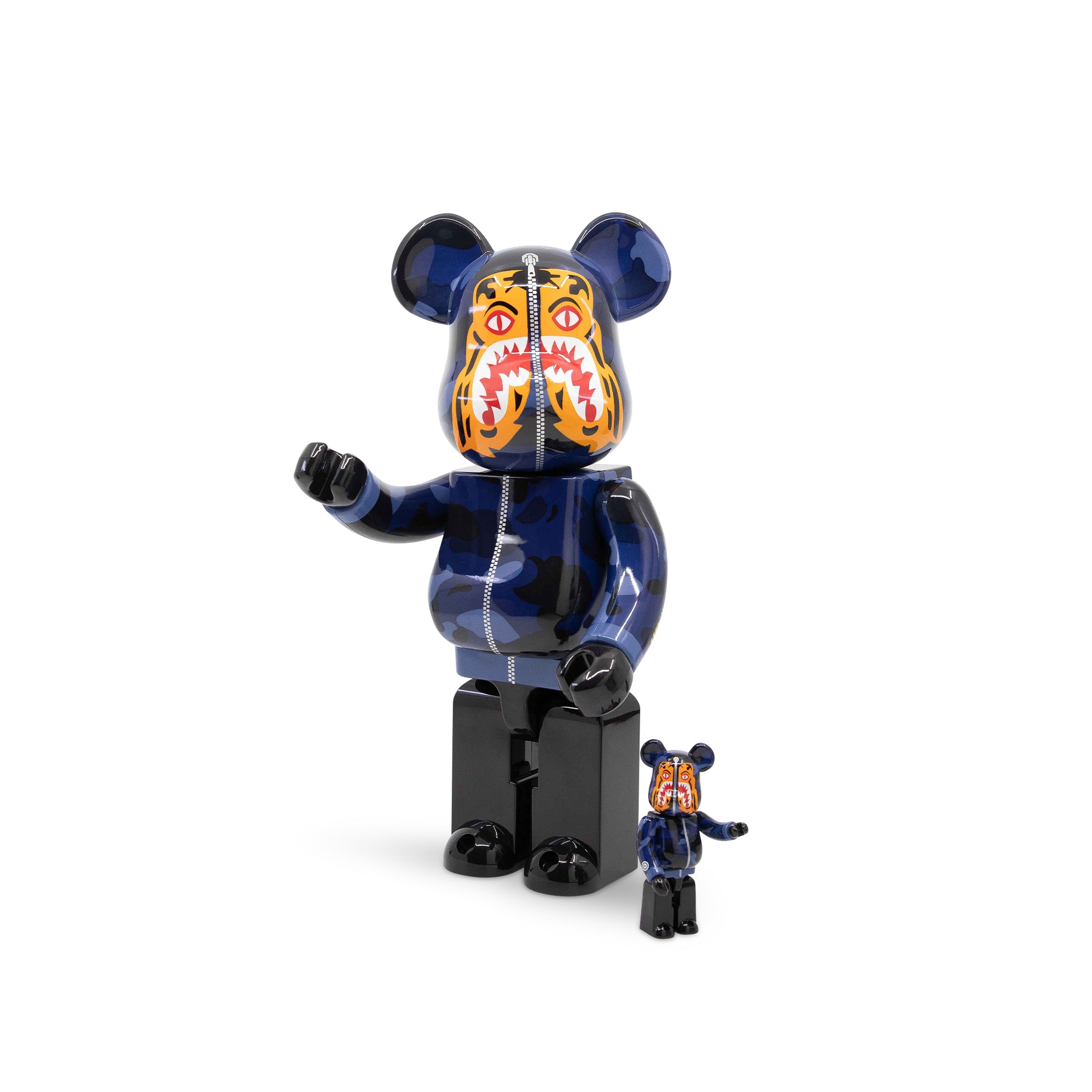 BEARBRICK BAPE CAMO TIGER 100% & 400% SET NAVY – ODTO