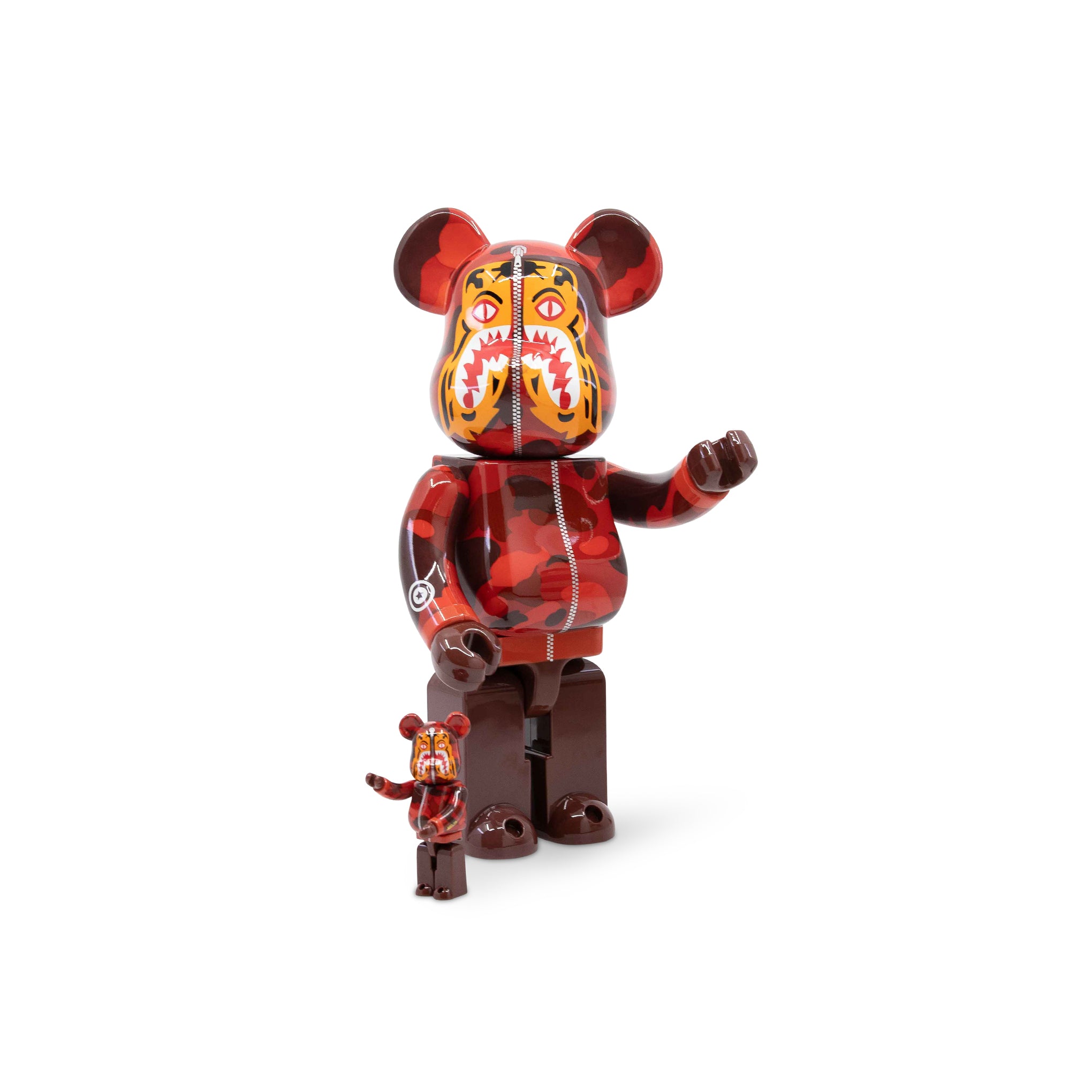 BEARBRICK BAPE CAMO TIGER 100% & 400% SET RED – ODTO