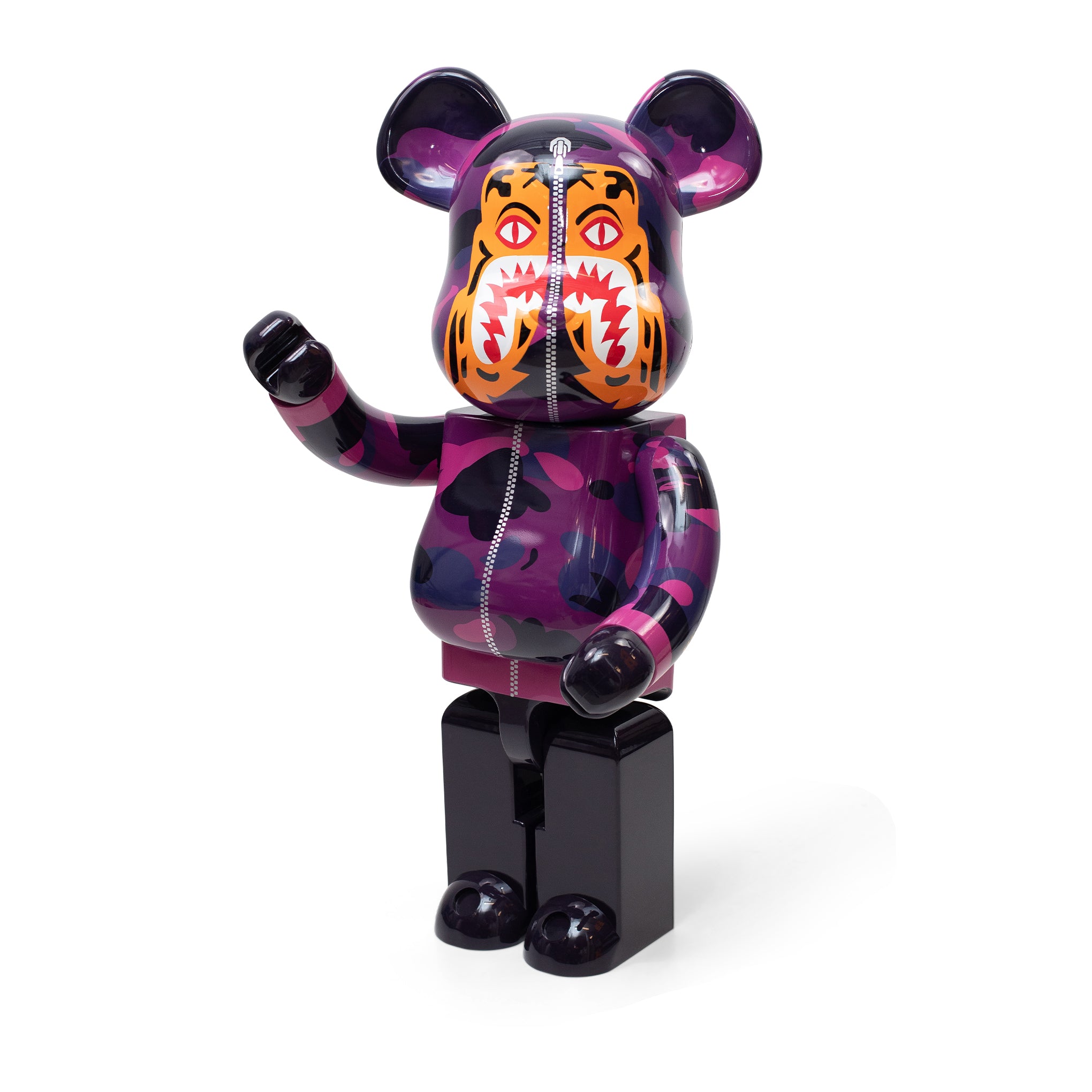 BEARBRICK BAPE CAMO TIGER 1000% PURPLE