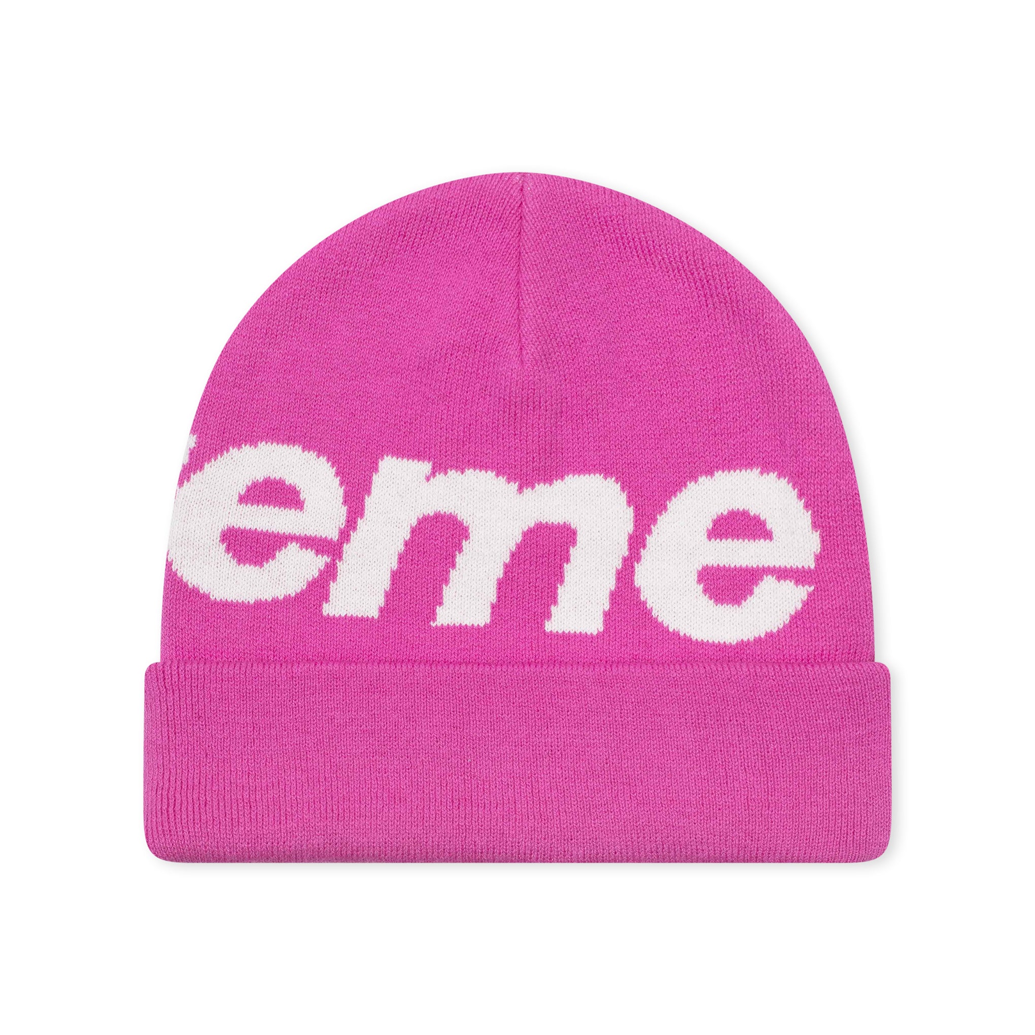 SUPREME BIG LOGO BEANIE PINK (FW16)