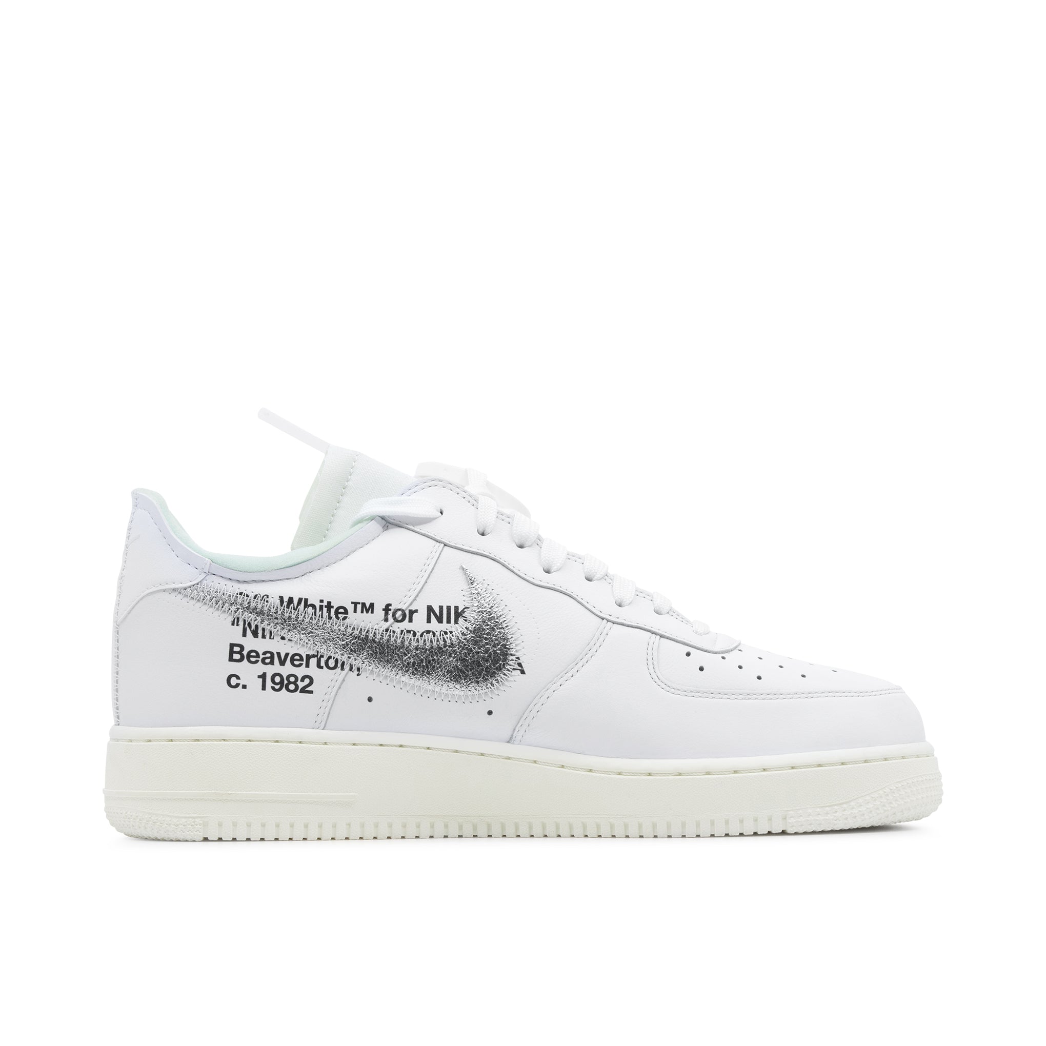 Nike White Leather Nike Air Force 1 ComplexCon Sneakers Size 42.5 Off-White  x Nike