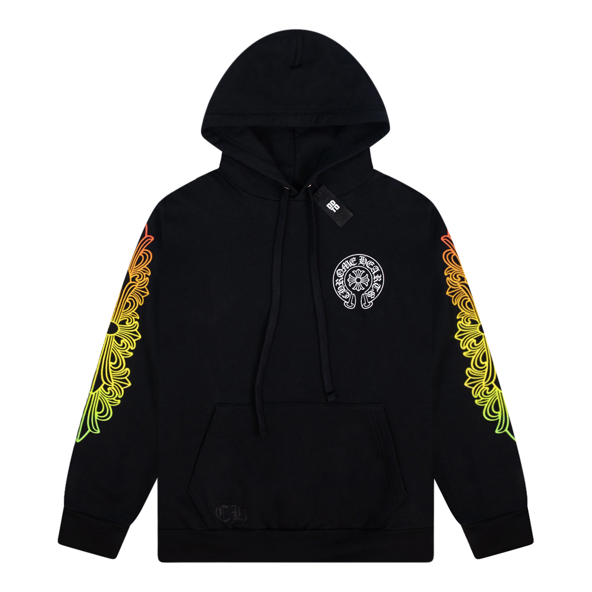 CHROME HEARTS MADE IN HOLLYWOOD FLORAL GRADIENT HOODIE BLACK